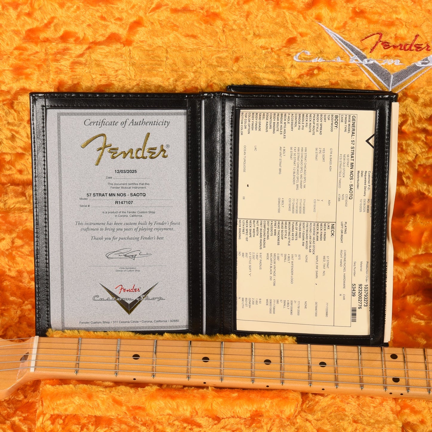 Fender Custom Shop 1957 Stratocaster "Chicago Special" NOS Super Aged Ocean Turquoise