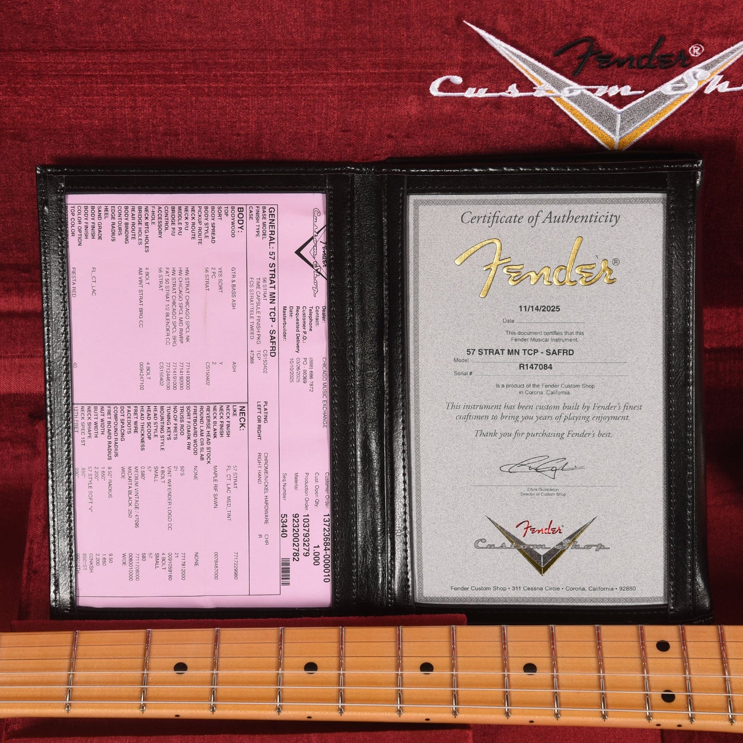 Fender Custom Shop 1957 Stratocaster "Chicago Special" Time Capsule Super Aged Fiesta Red