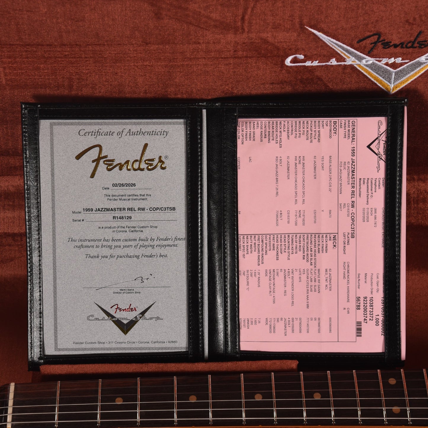Fender Custom Shop 1959 Jazzmaster "Chicago Special" Relic Copper over Chocolate 3-Color Sunburst