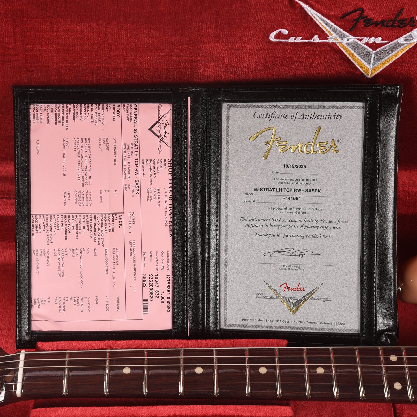 Fender Custom Shop 1959 Stratocaster "Chicago Special" LEFTY Time Capsule Super Aged Shell Pink w/Rosewood Neck