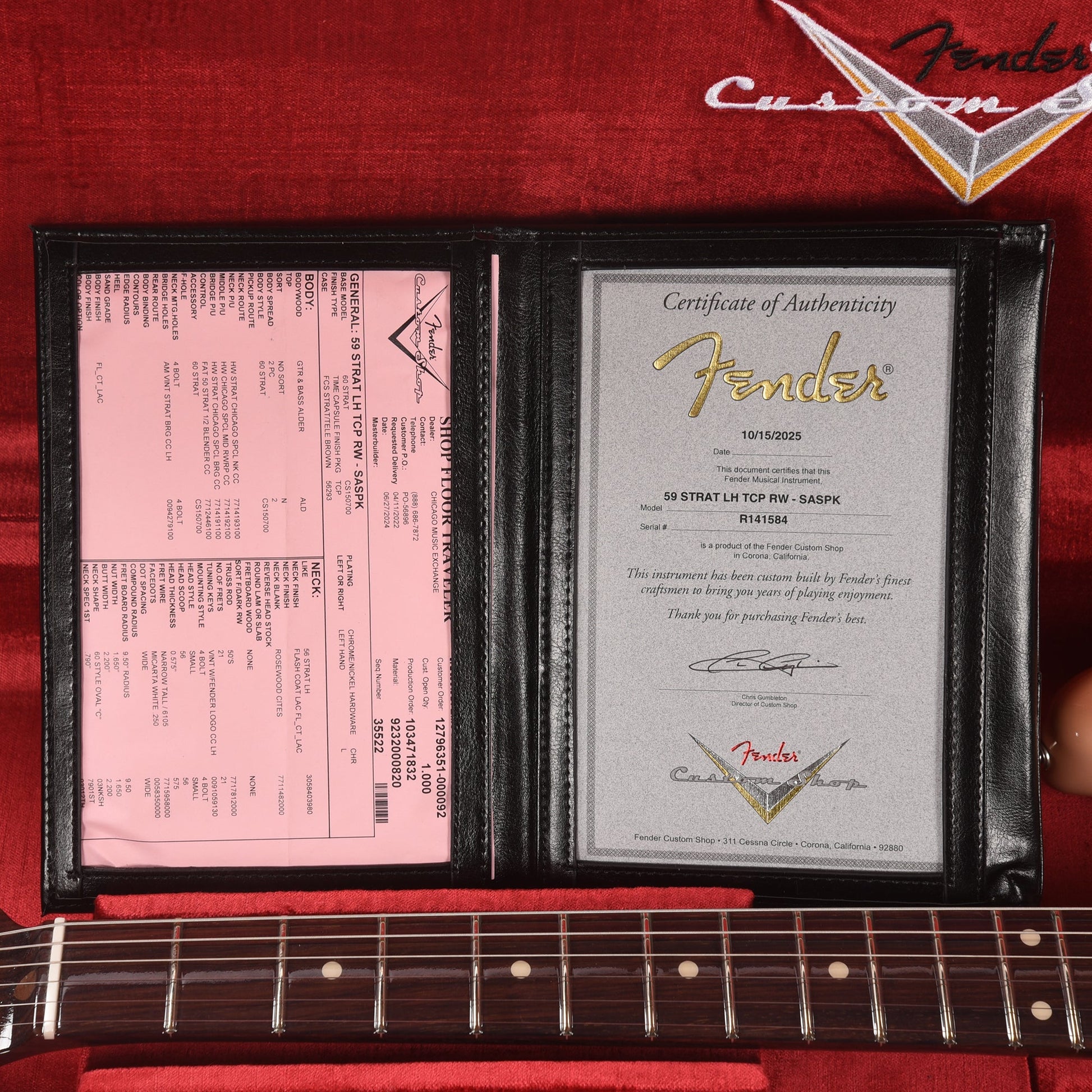 Fender Custom Shop 1959 Stratocaster "Chicago Special" LEFTY Time Capsule Super Aged Shell Pink w/Rosewood Neck