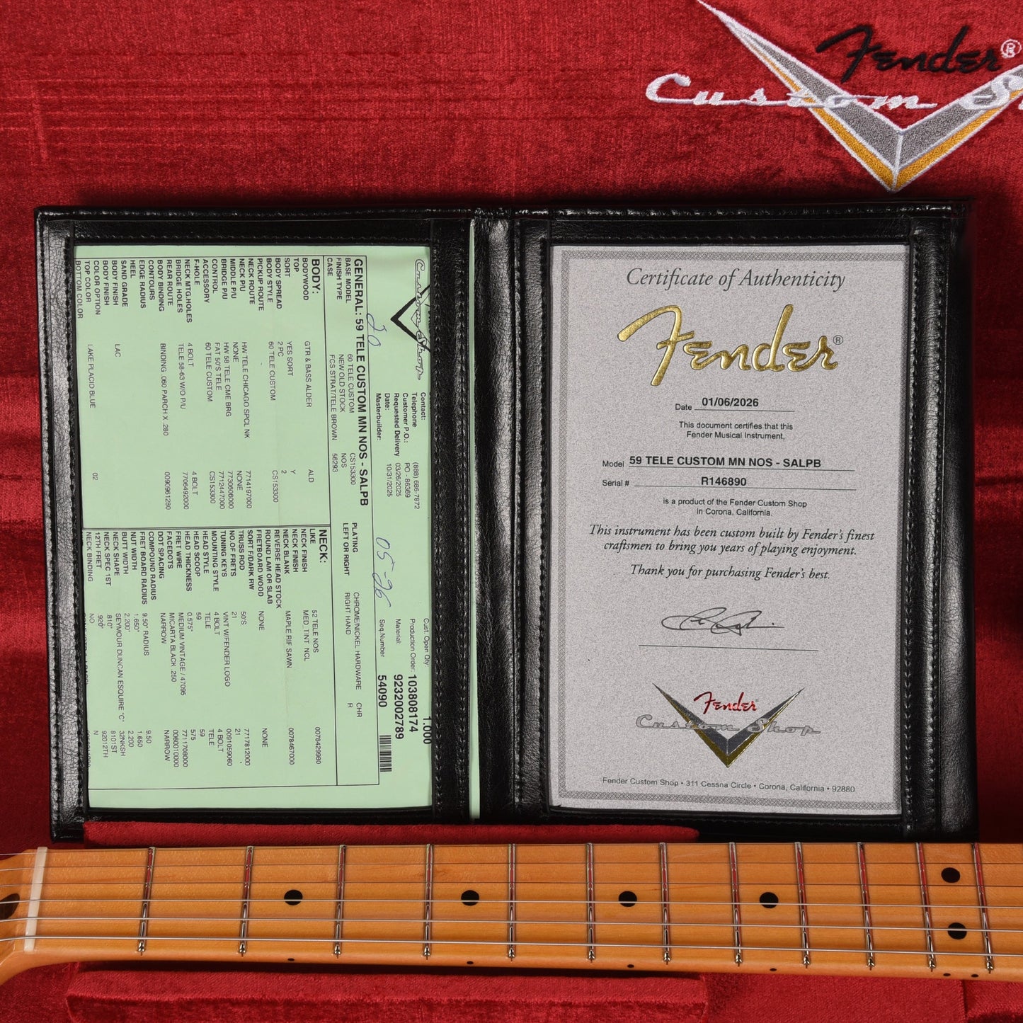 Fender Custom Shop 1959 Telecaster "Chicago Special" NOS Super Aged Lake Placid Blue