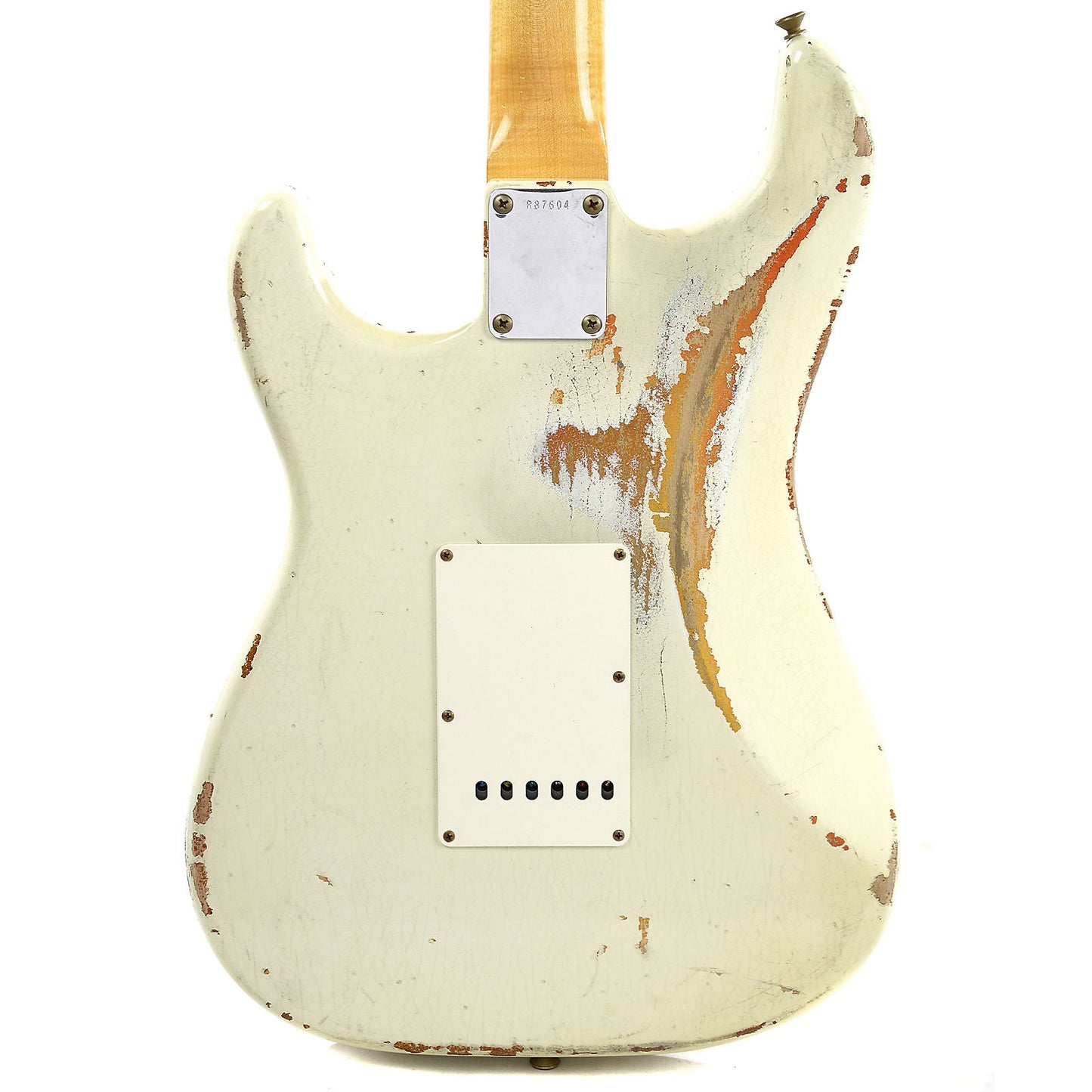 Fender Custom Shop 1960 Stratocaster Heavy Relic RW Olympic White Over 3 Tone Sunburst Master Built by Dennis Galuszka