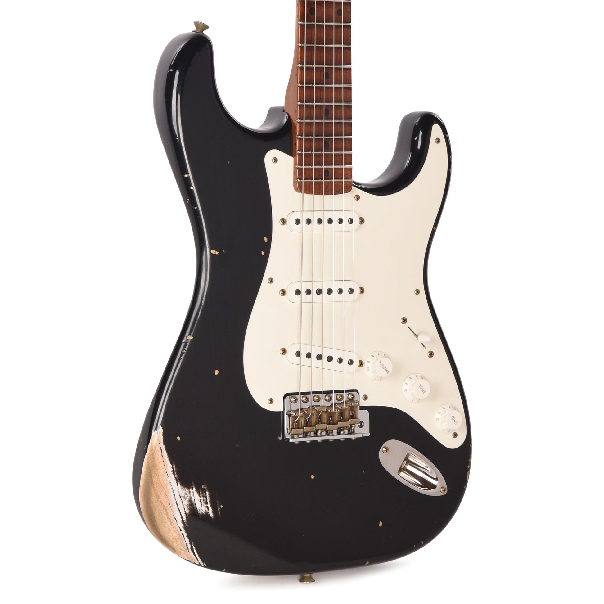 Fender Custom Shop 1960s Dual Mag II Stratocaster Relic Black w/Roasted Maple Neck & Lightweight Ash Body