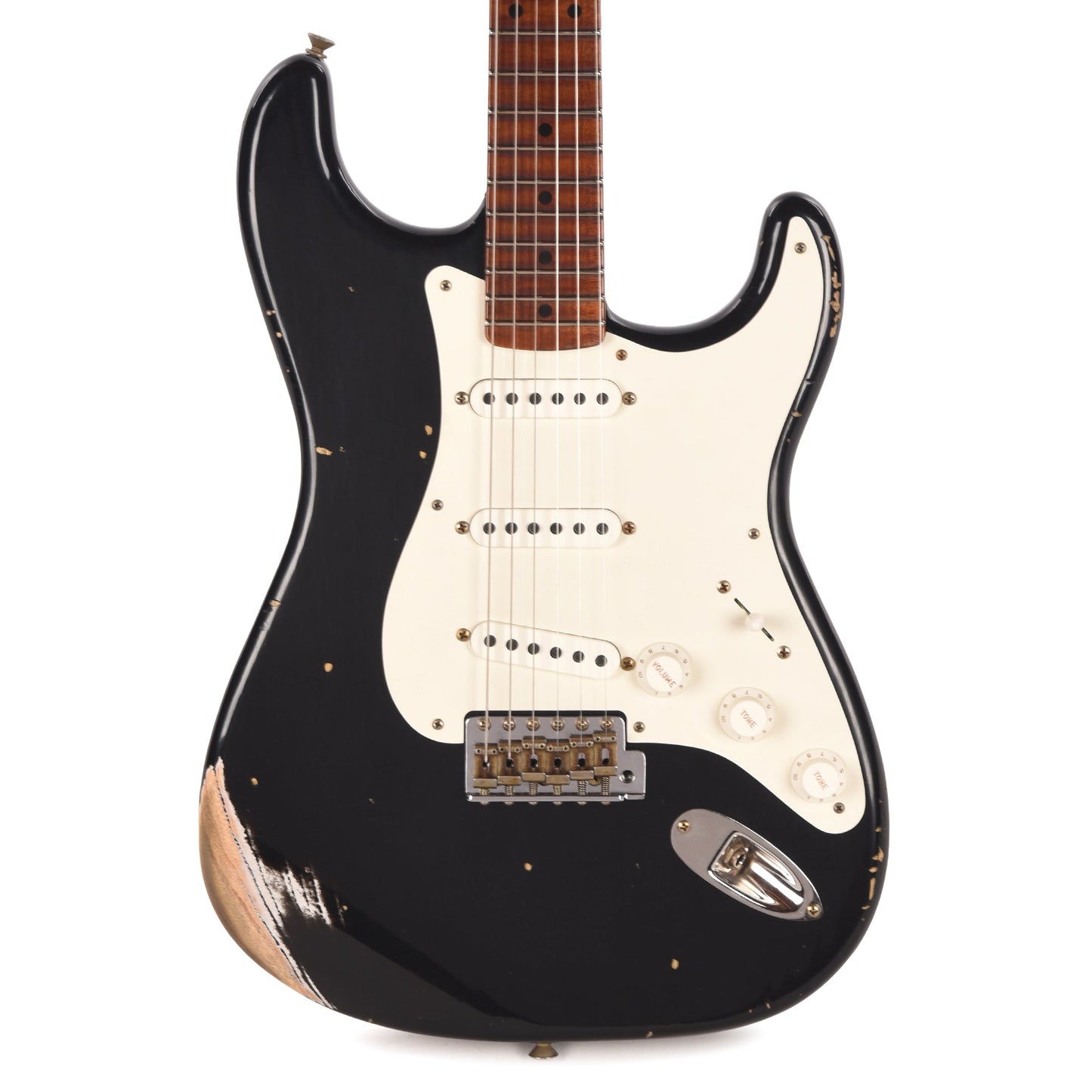 Fender Custom Shop 1960s Dual Mag II Stratocaster Relic Black w/Roasted Maple Neck & Lightweight Ash Body