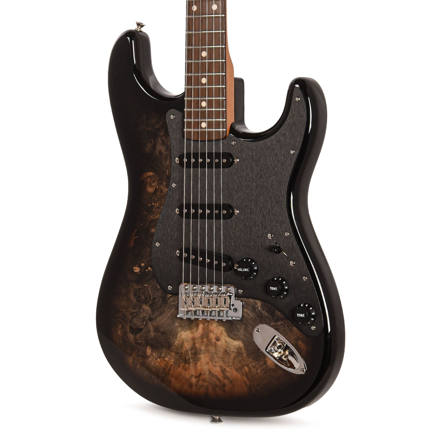 Fender Custom Shop 1960s Stratocaster Buckeye Burl Top Light Transparent Ebony Burst NOS Brazilian Rosewood Fingerboard Master Built by Dennis Galuszka w/Josefina Hand Wound Pickups