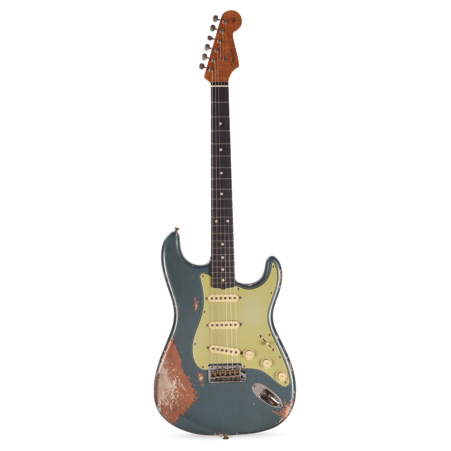 Fender Custom Shop 1962 AA Flame Neck Stratocaster Relic Aged Lake Placid Blue over Burnt Copper Masterbuilder Apprentice Built By Dan Gonzalez