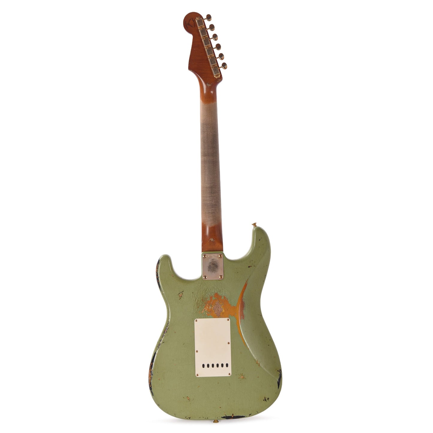 Fender Custom Shop 1963 Color Over Color Stratocaster Relic Sweet Pea Green/3-Color Sunburst Masterbuilder Apprentice Built By Nick Saccone