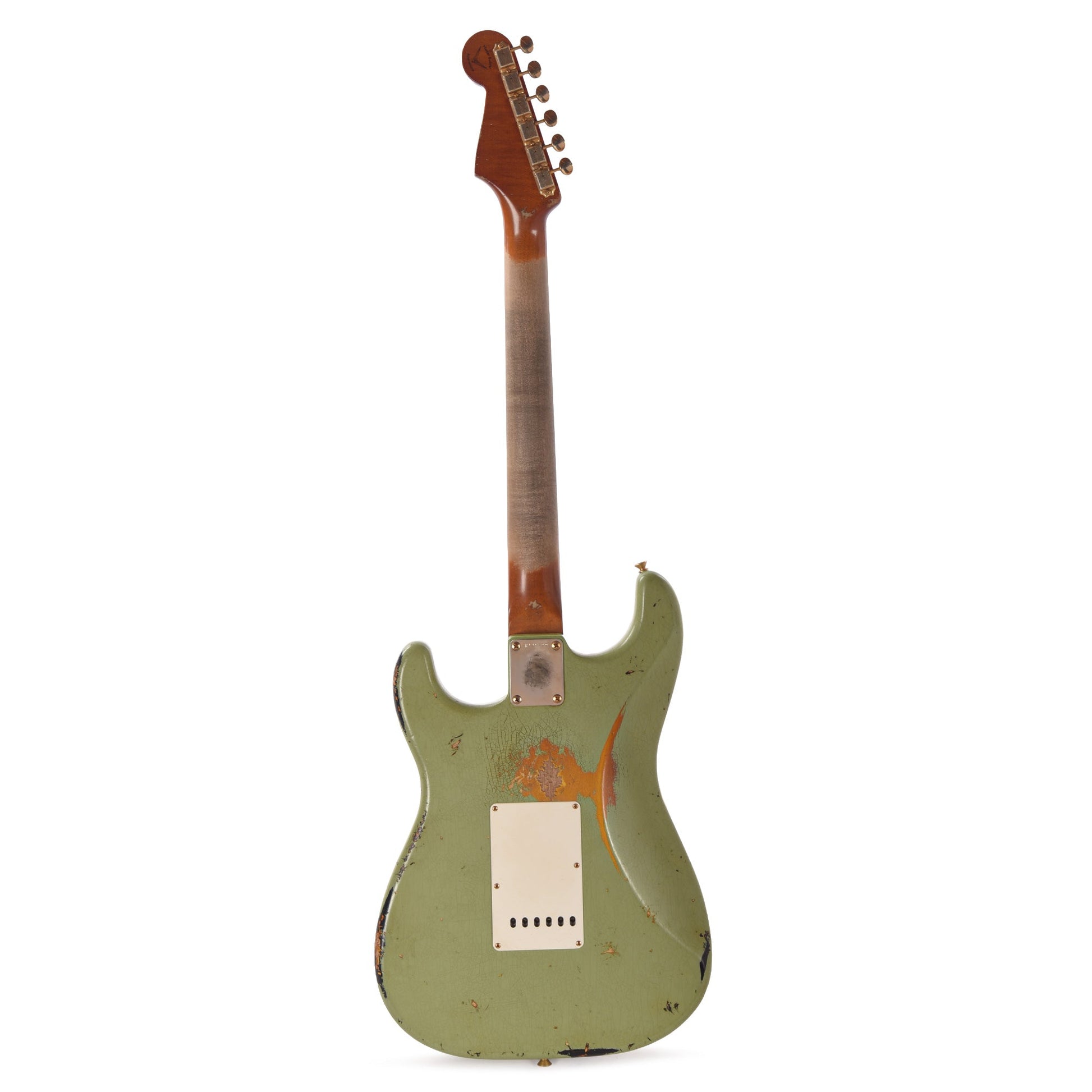 Fender Custom Shop 1963 Color Over Color Stratocaster Relic Sweet Pea Green/3-Color Sunburst Masterbuilder Apprentice Built By Nick Saccone