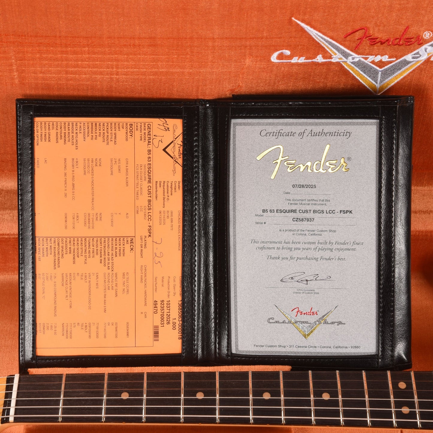 Fender Custom Shop 1963 Esquire Bigsby Deluxe Closet Classic Faded Shell Pink