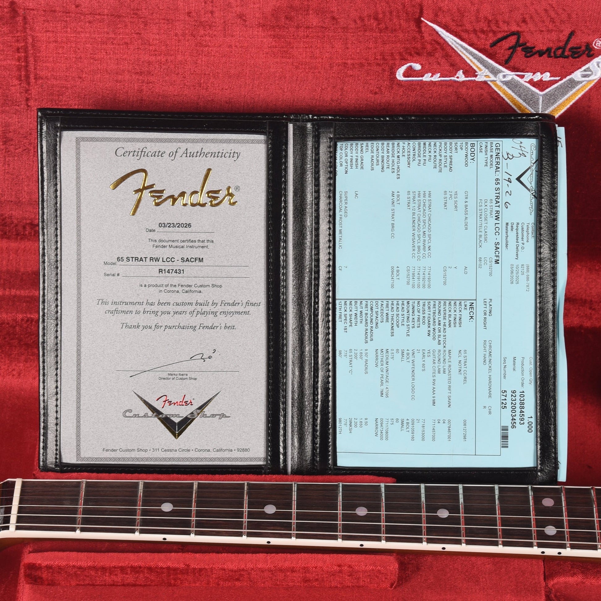 Fender Custom Shop 1965 Stratocaster "Chicago Special" Deluxe Closet Classic Super Aged Charcoal Frost Metallic