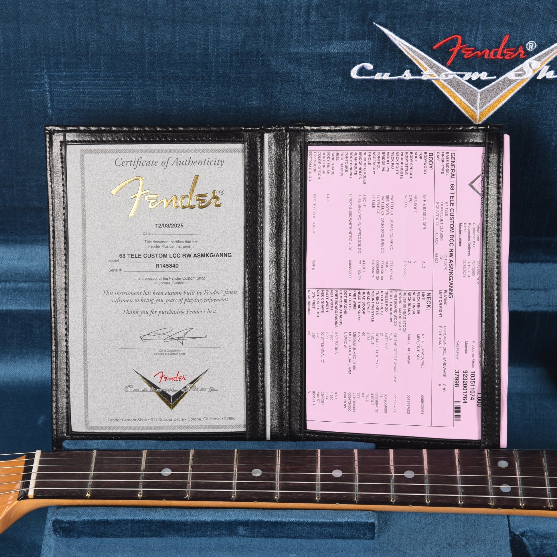 Fender Custom Shop 1968 Custom Telecaster "Chicago Special" Deluxe Closet Classic Aged Smoke Green Top w/Anniversary Green Back & Side
