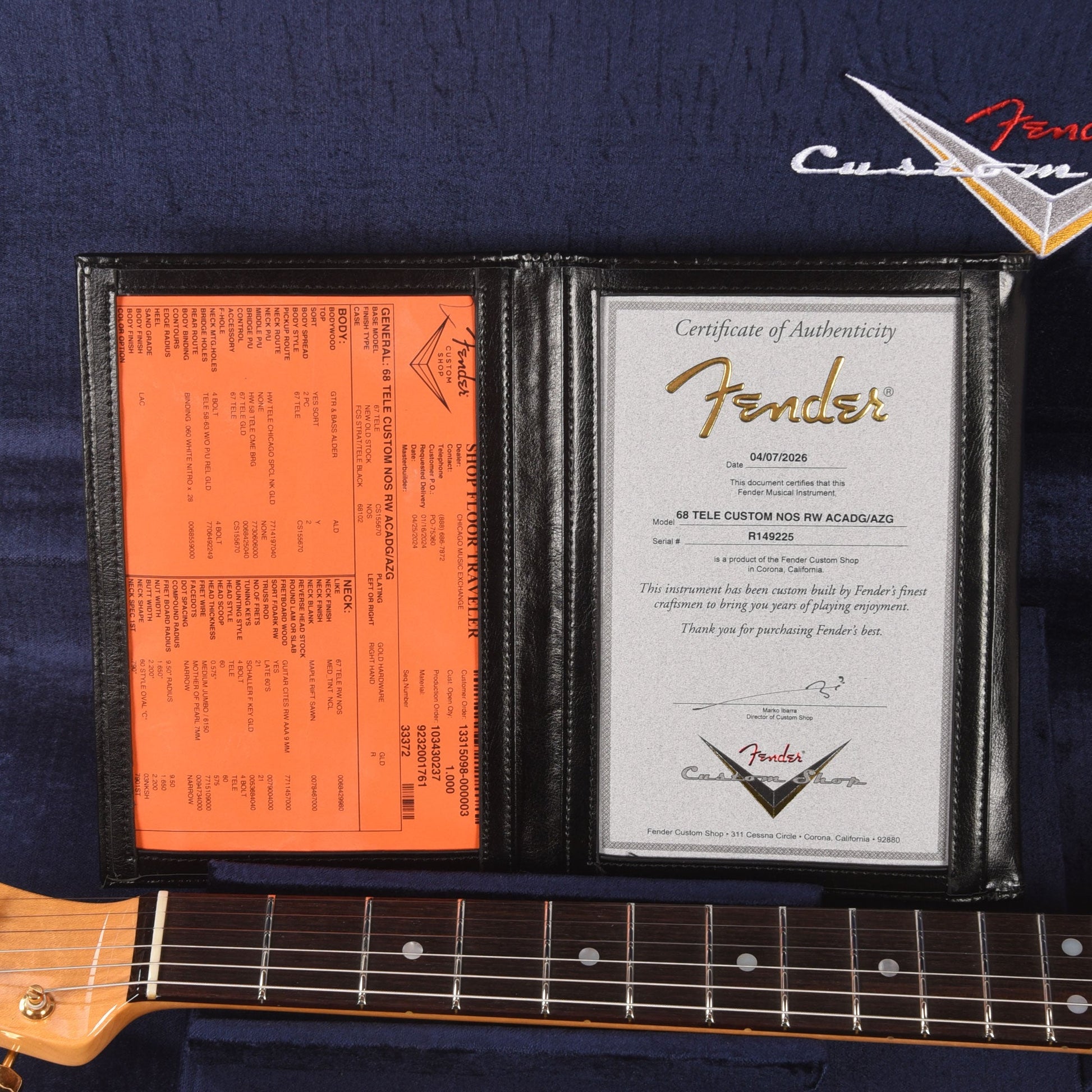 Fender Custom Shop 1968 Custom Telecaster "Chicago Special" NOS Aged Cadillac Green Top & Back w/Aztec Gold Side