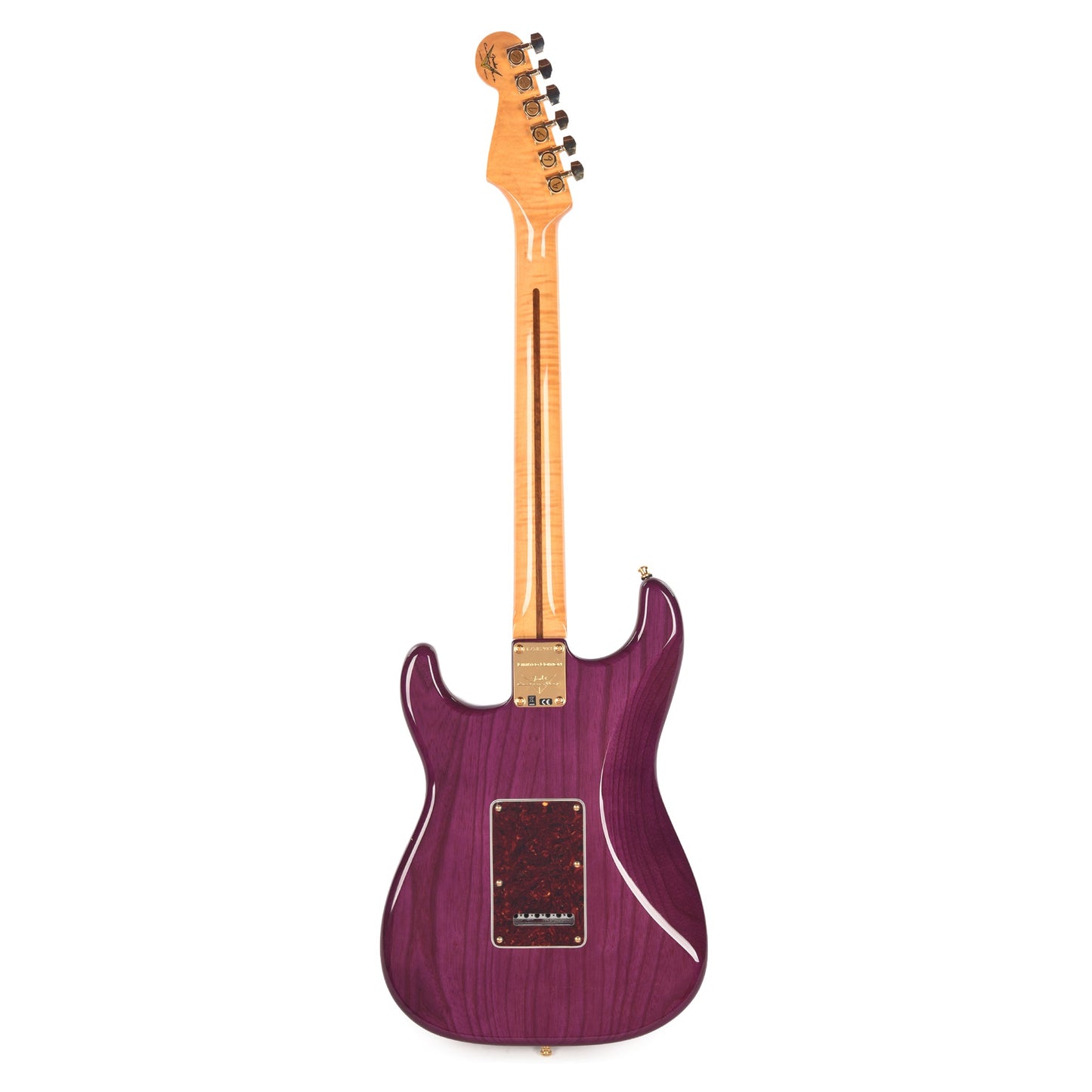 Fender Custom Shop Custom Deluxe Stratocaster NOS AAA Flame Maple Top Purple Transparent w/Lightweight Ash Body & AAA Flame Neck