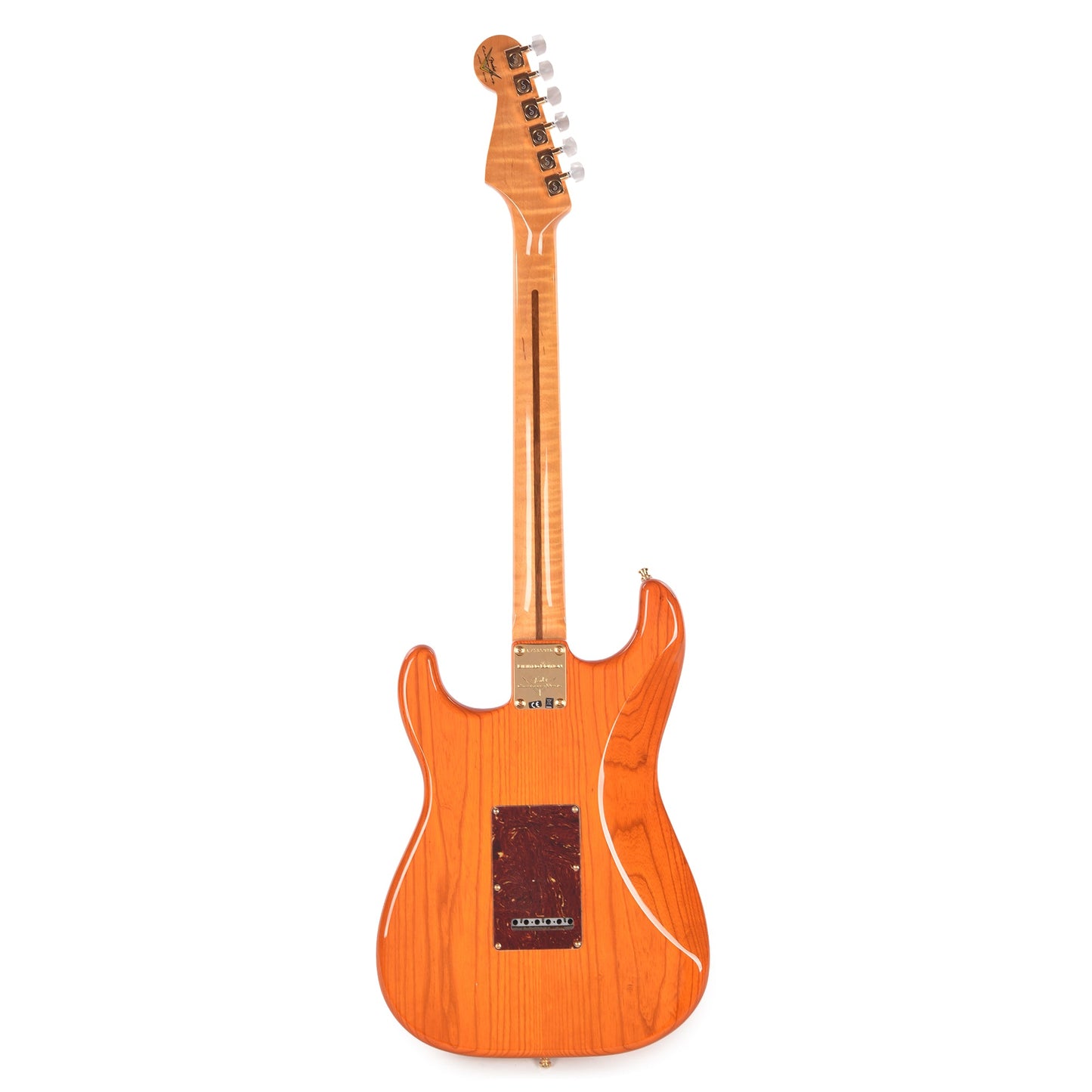 Fender Custom Shop Custom Deluxe Stratocaster NOS AAA Flame Maple Top Sunset Orange Transparent w/Lightweight Ash Body & AAA Flame Neck