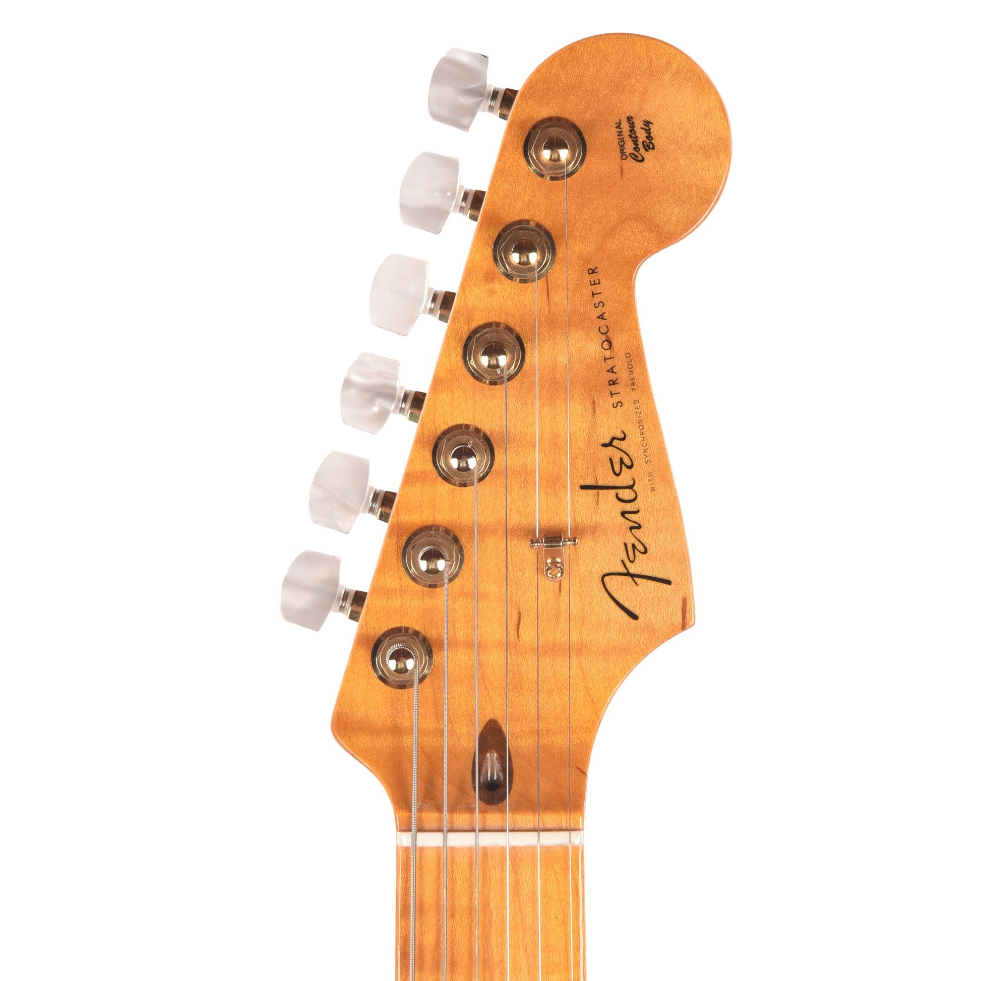 Fender Custom Shop Custom Deluxe Stratocaster NOS AAA Flame Maple Top Sunset Orange Transparent w/Lightweight Ash Body & AAA Flame Neck
