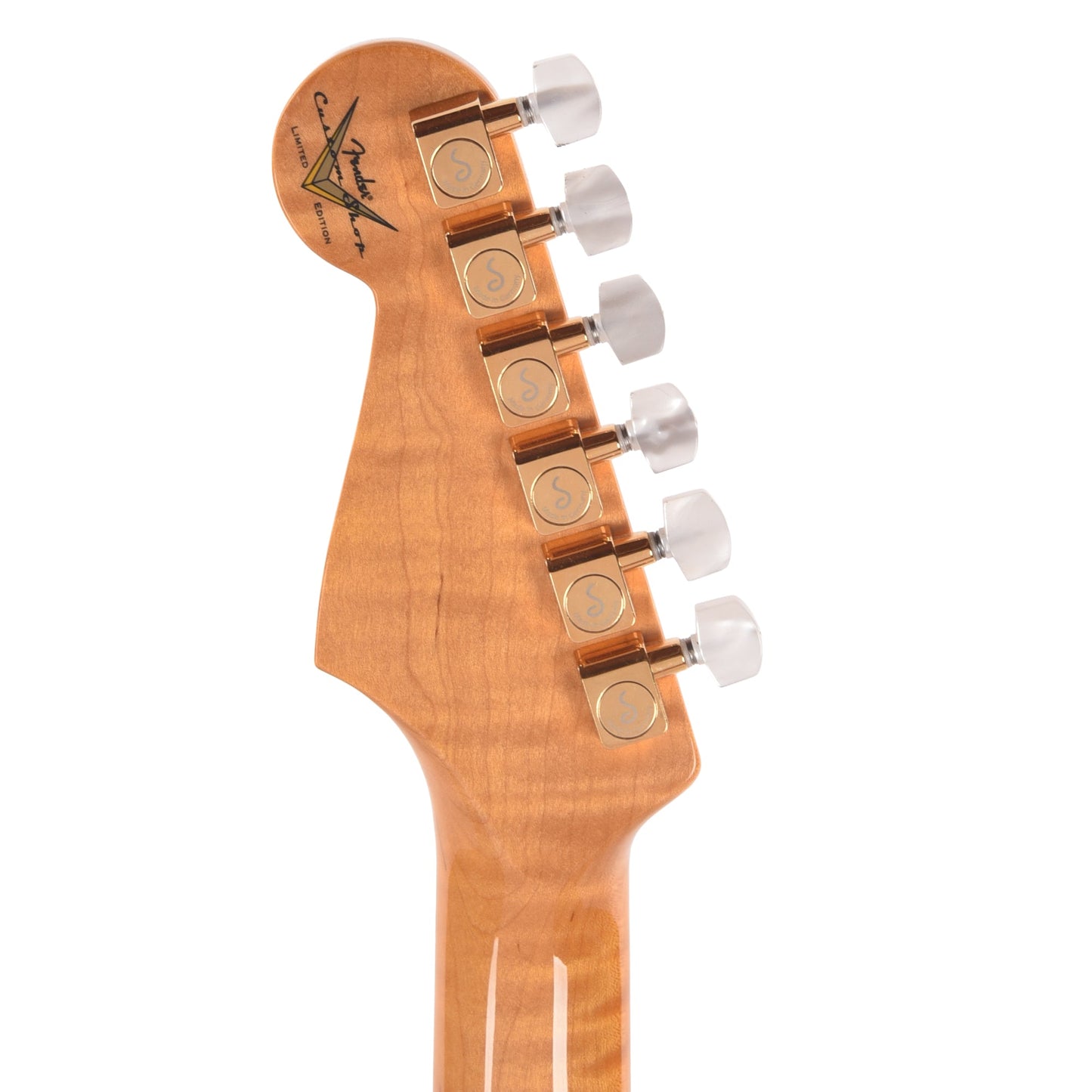 Fender Custom Shop Custom Deluxe Stratocaster NOS AAA Flame Maple Top Sunset Orange Transparent w/Lightweight Ash Body & AAA Flame Neck