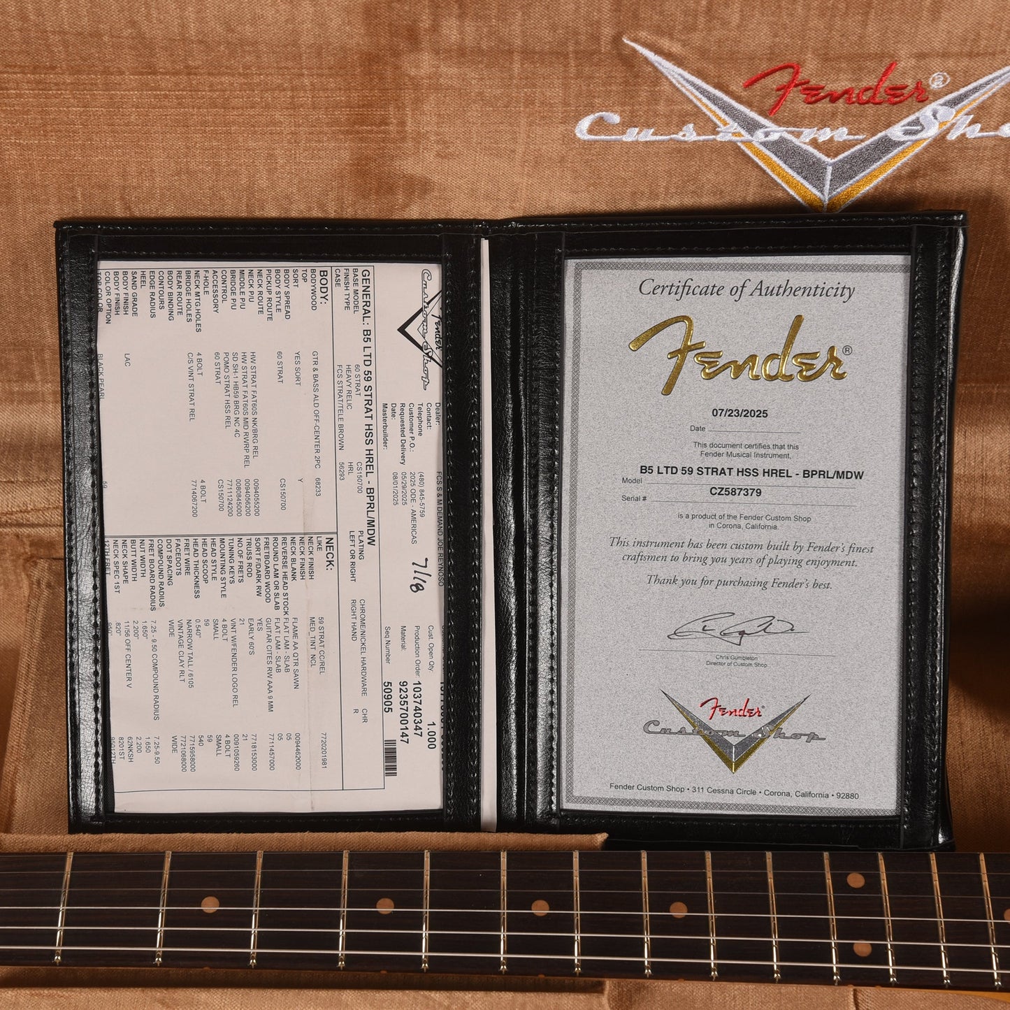 Fender Custom Shop Limited Edition '59 Stratocaster HSS Black Pearl over Midnight Wine Heavy Relic w/Seymour Duncan '59 Humbucker