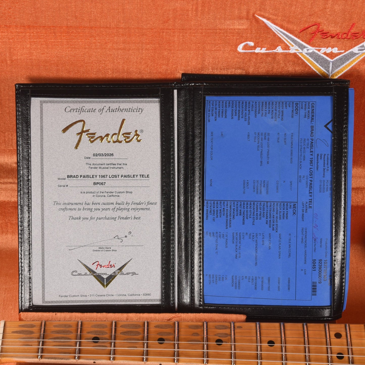 Fender Custom Shop Limited Edition Brad Paisley 1967 "Lost Paisley" Telecaster Blue Paisley