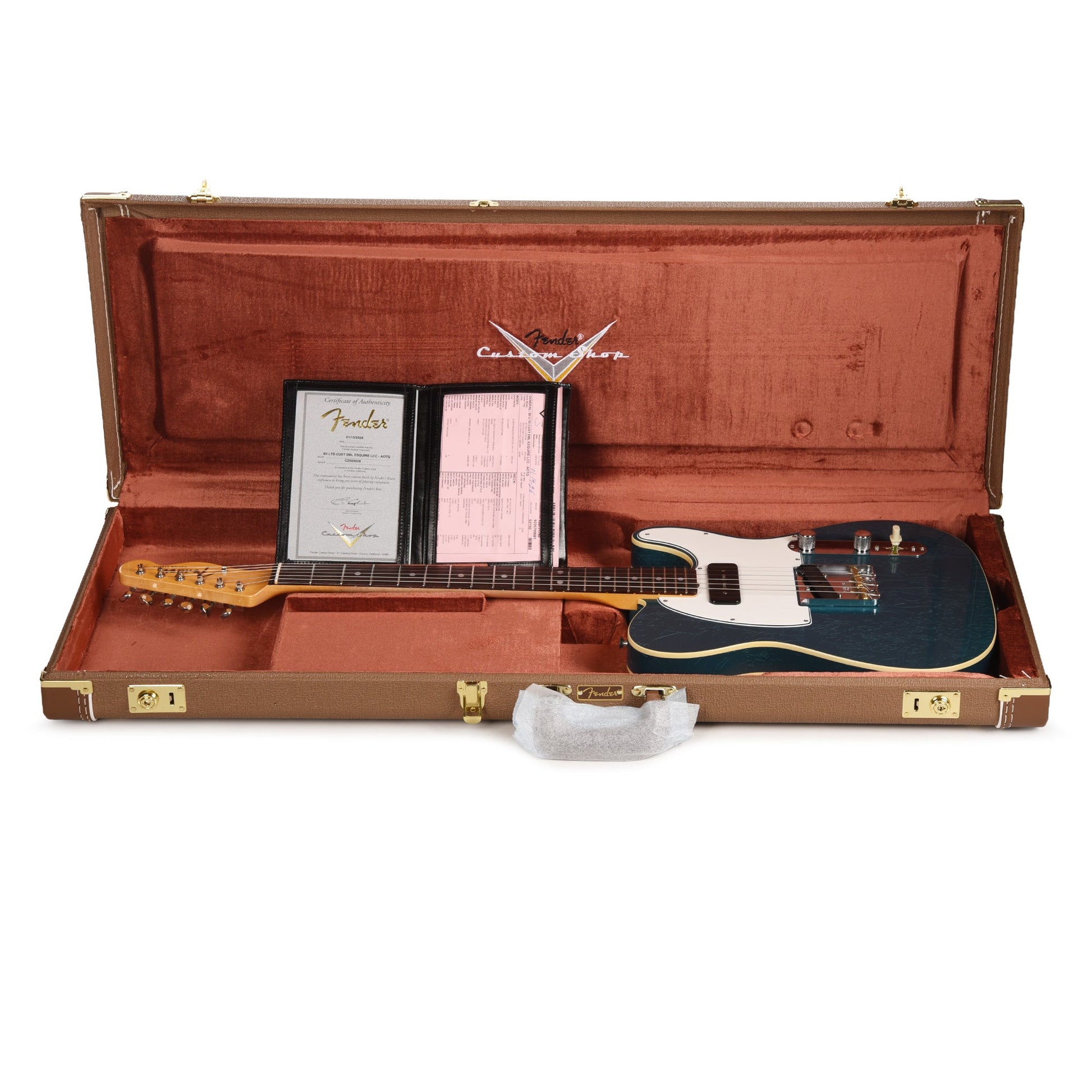 Fender Custom Shop LTD Custom Double Esquire Deluxe Closet Classic Aged Ocean Turquoise