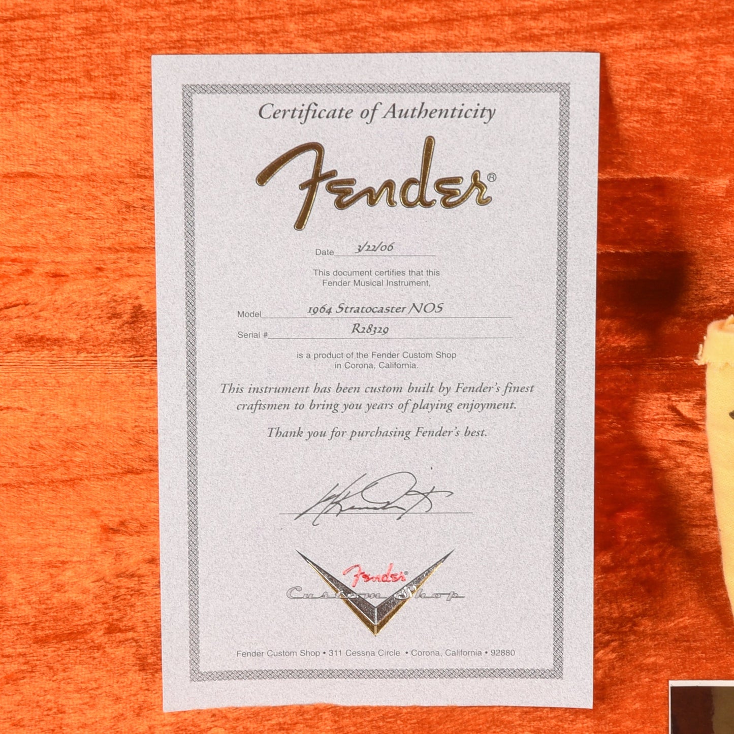 Fender Custom Shop Mark Kendrick Masterbuilt '64 Stratocaster NOS Lake Placid Blue 2006