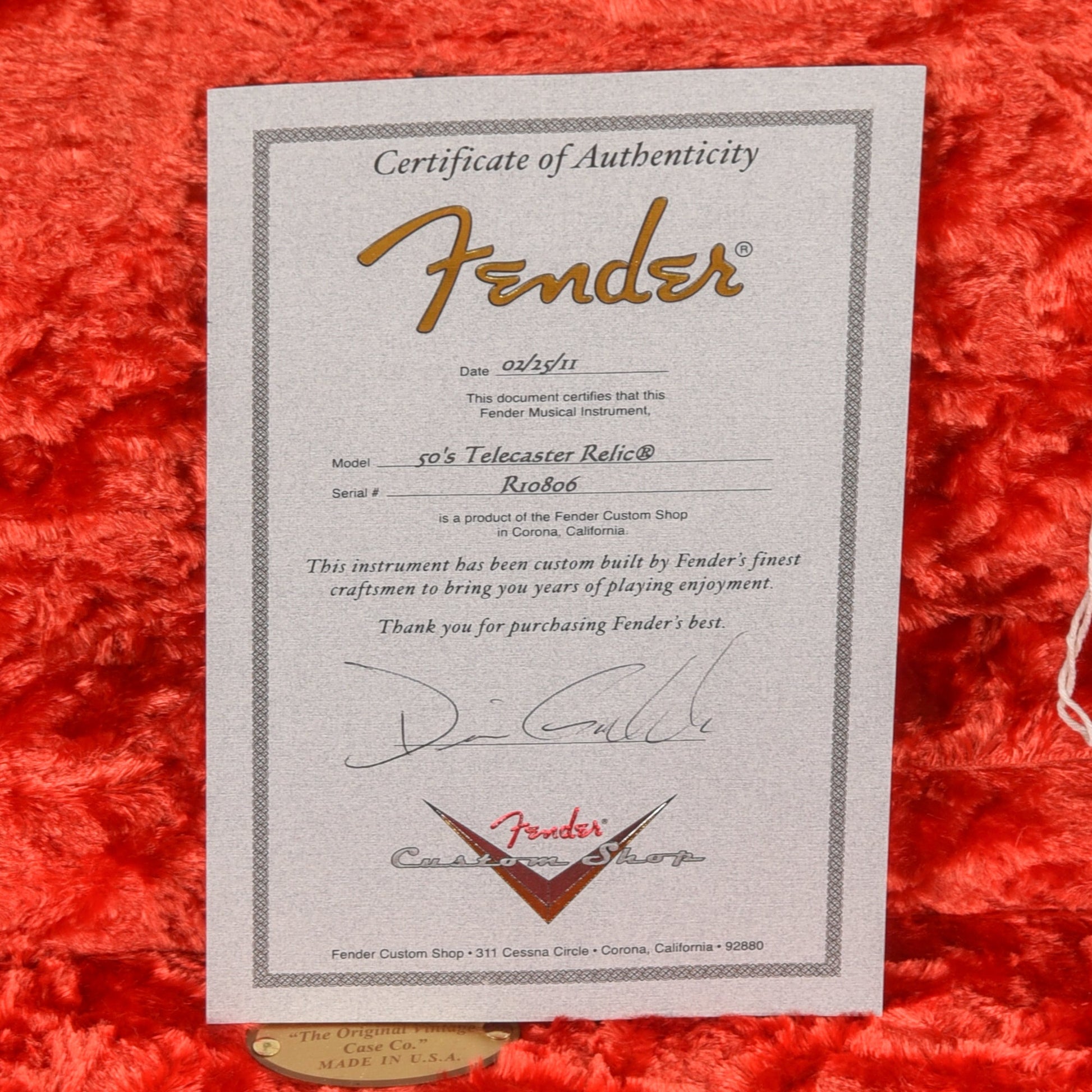 Fender Custom Shop Telecaster  2011 - John Oates