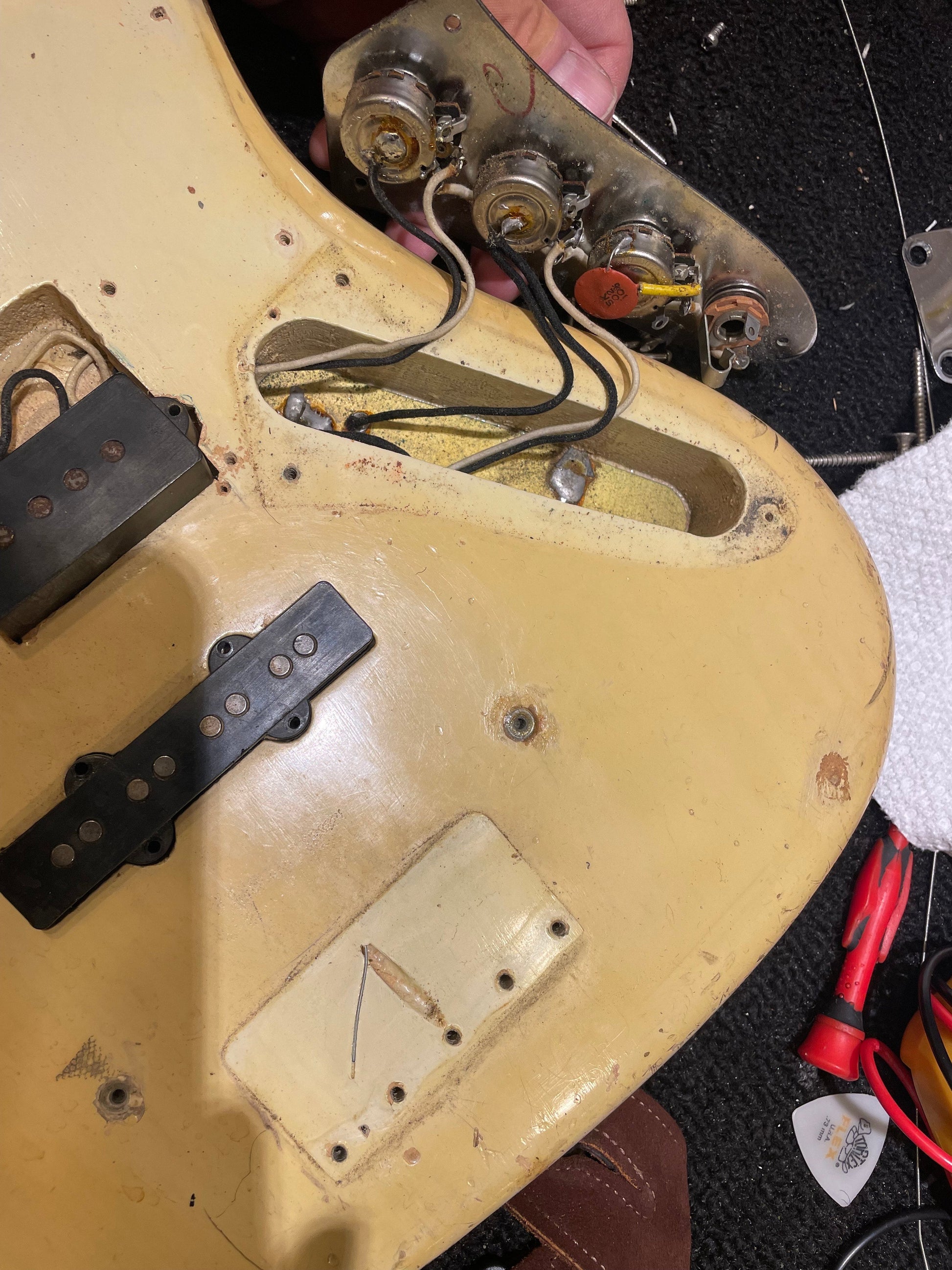 Fender Jazz Bass Olympic White 1964 - John Oates