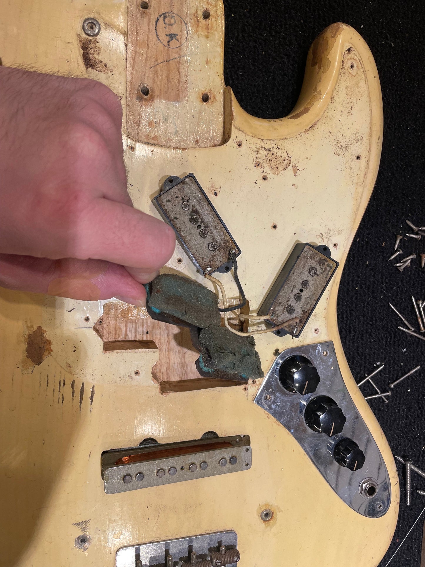 Fender Jazz Bass Olympic White 1964 - John Oates