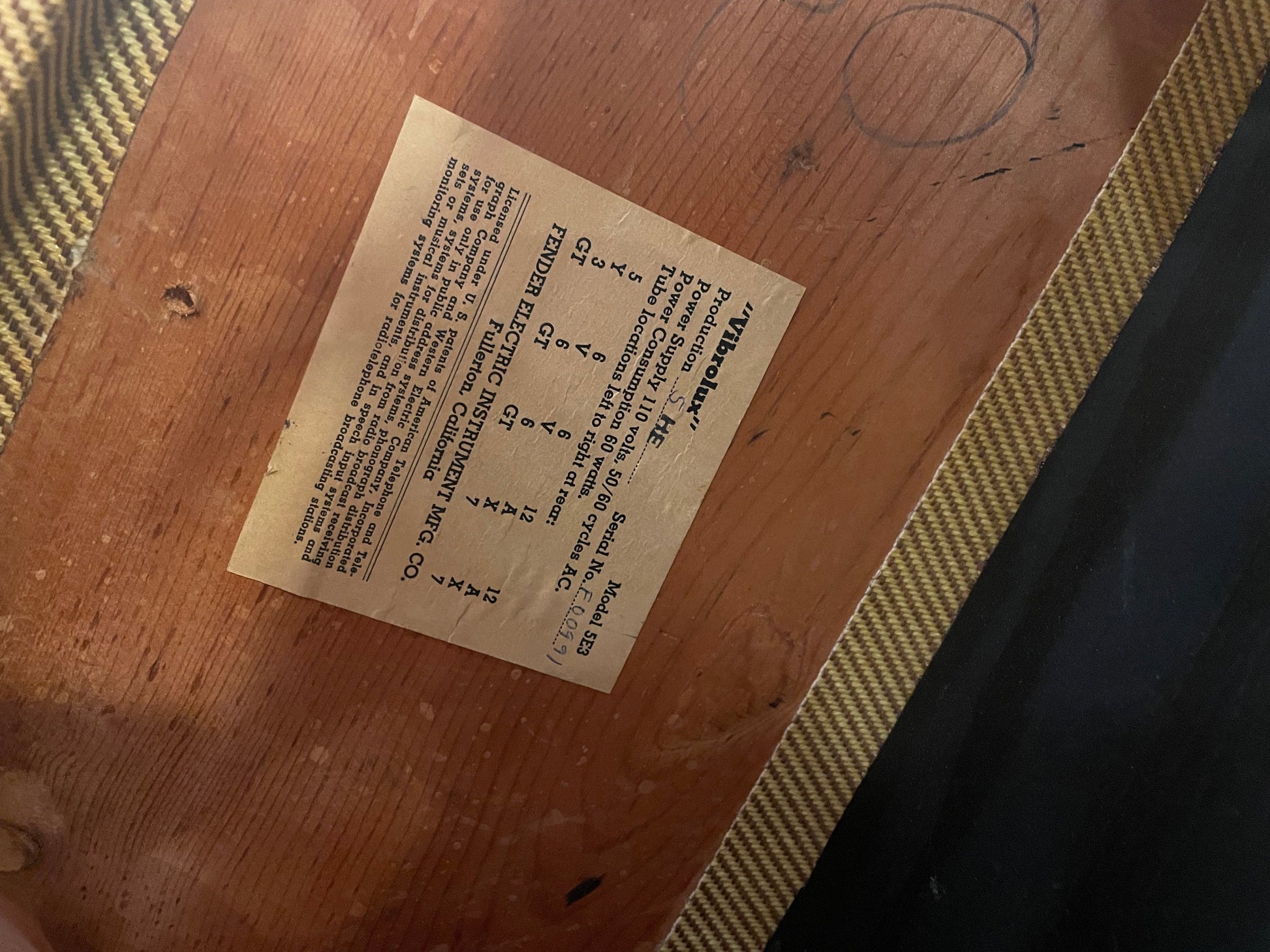 Fender Vibrolux Tweed 1958