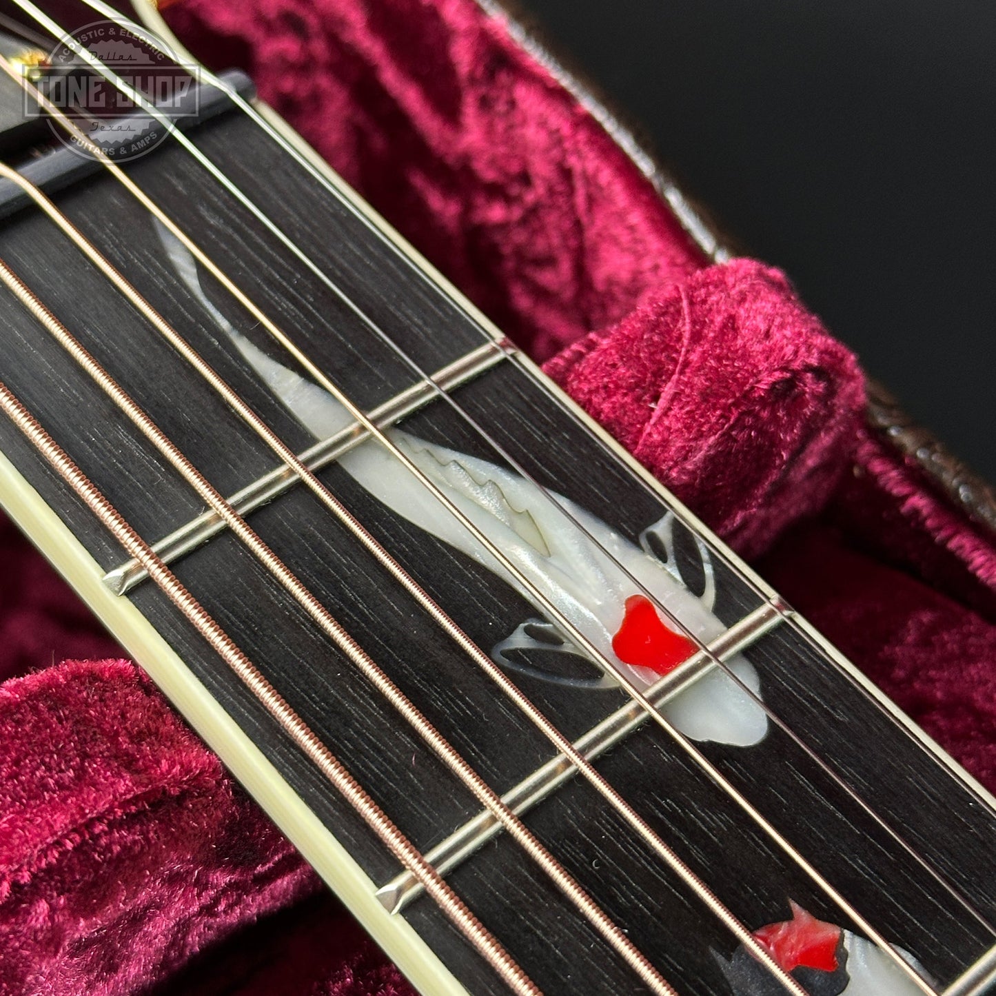 Taylor Custom Grand Pacific Aquamarine Koi Motif w/case w/matching Circa 74 amp