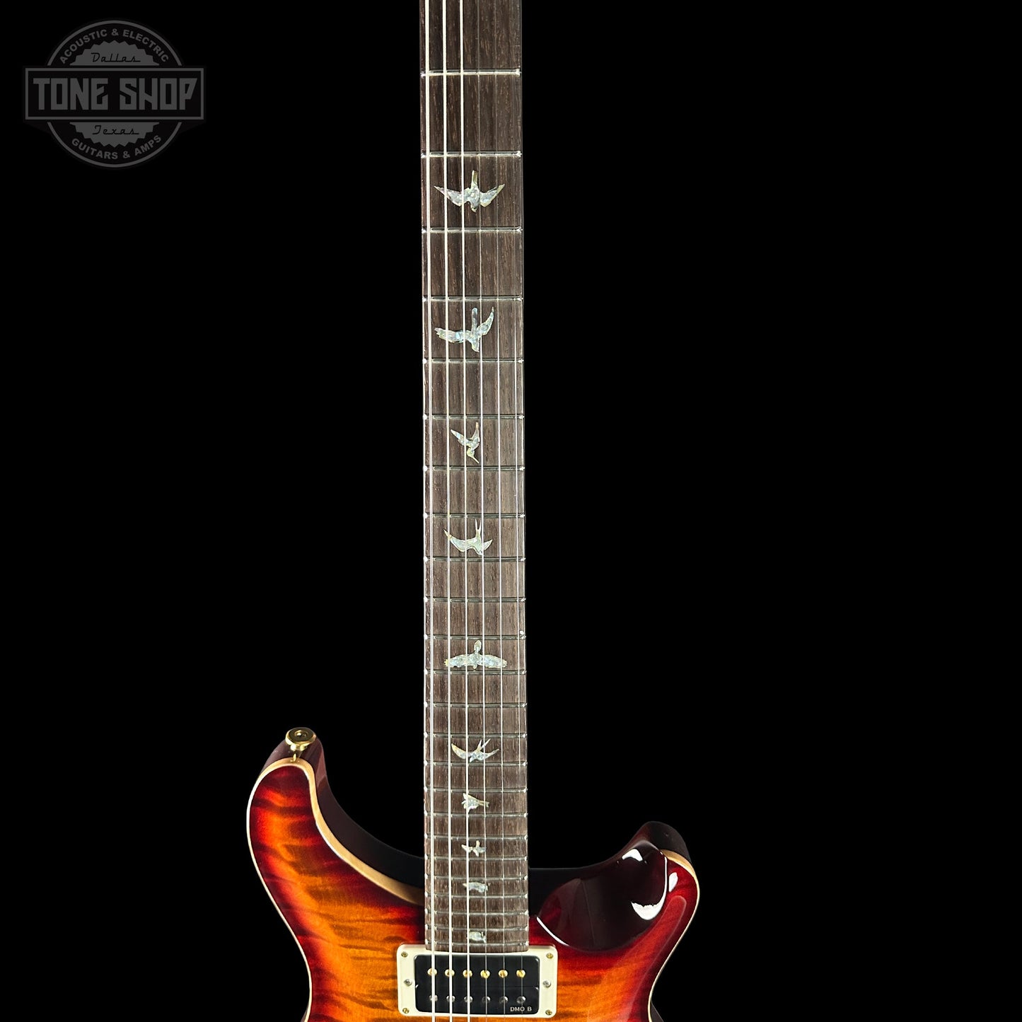 PRS Wood Library Custom 24 Quilt 10 Top Dark Cherry Sunburst w/case 0406615