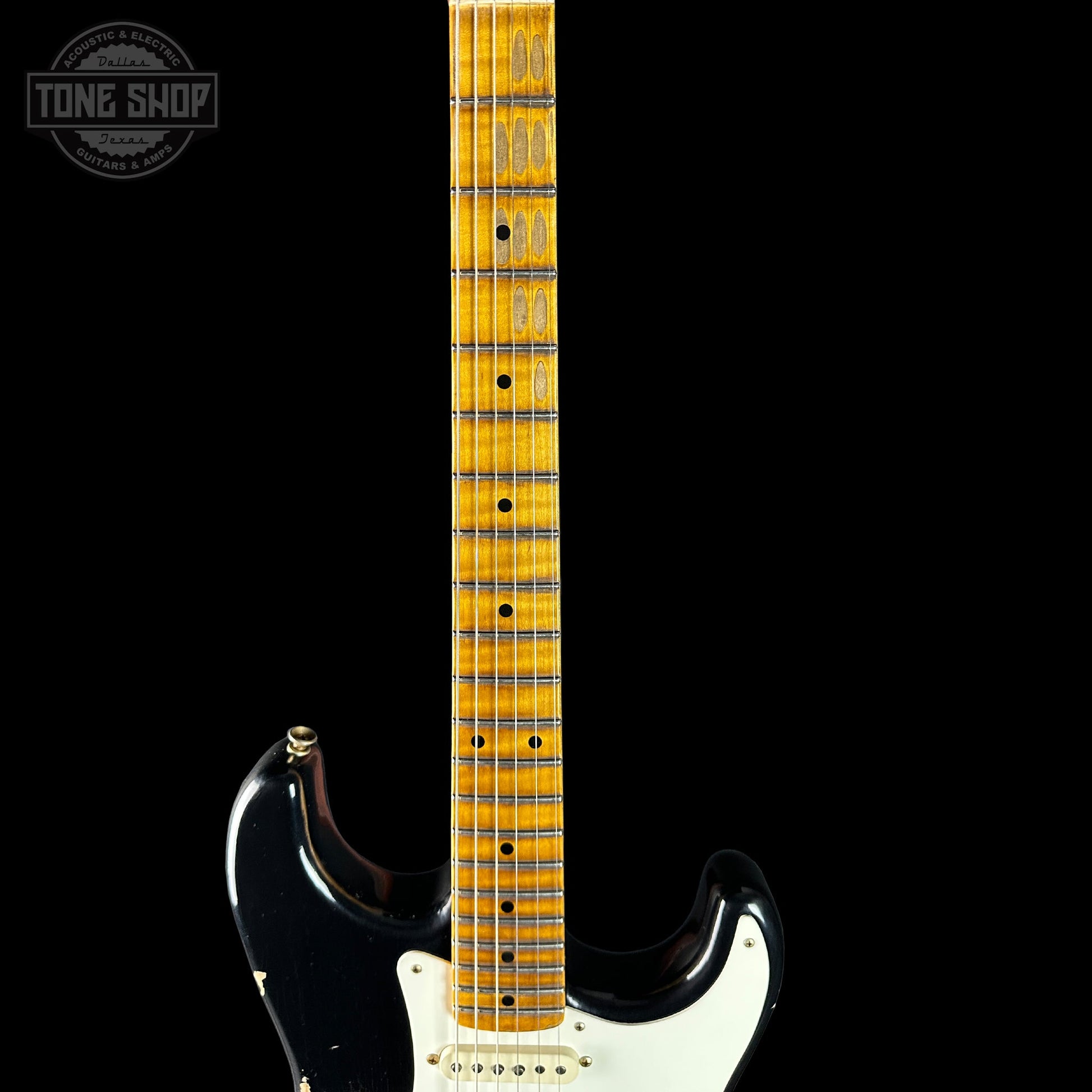 Fender Custom Shop 1957 Stratocaster Relic Black AAA Maple Neck w/case CZ584781