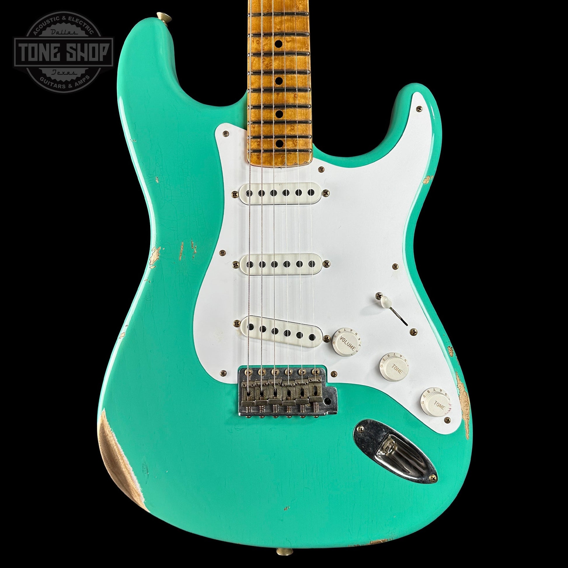 Fender Custom Shop 70th Anniversary 1954 Stratocaster Relic Surf Green w/case XN5745