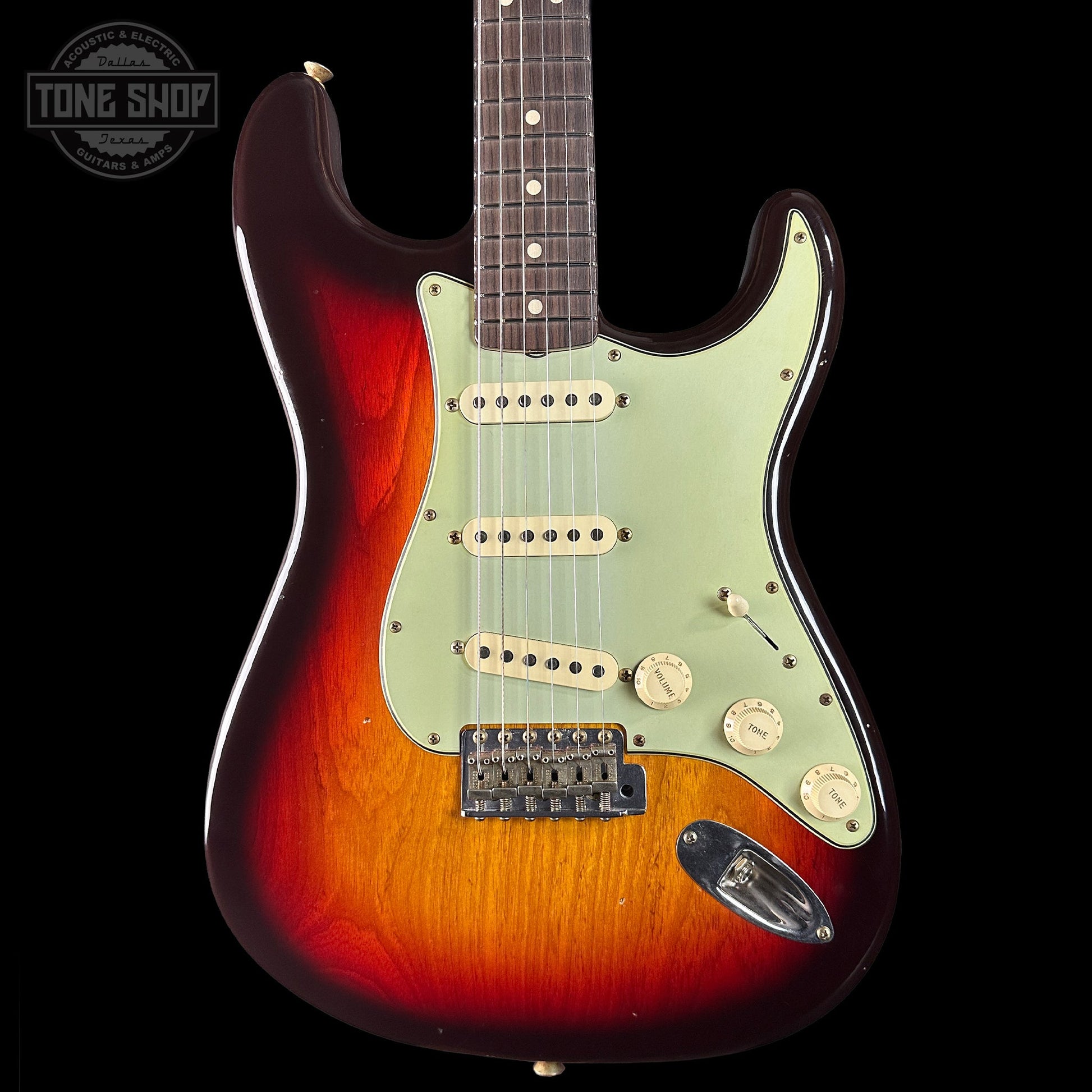 Fender Custom Shop 1963 Stratocaster Journeyman Relic Chocolate 3 Tone Sunburst AAA Maple Neck w/case CZ588676