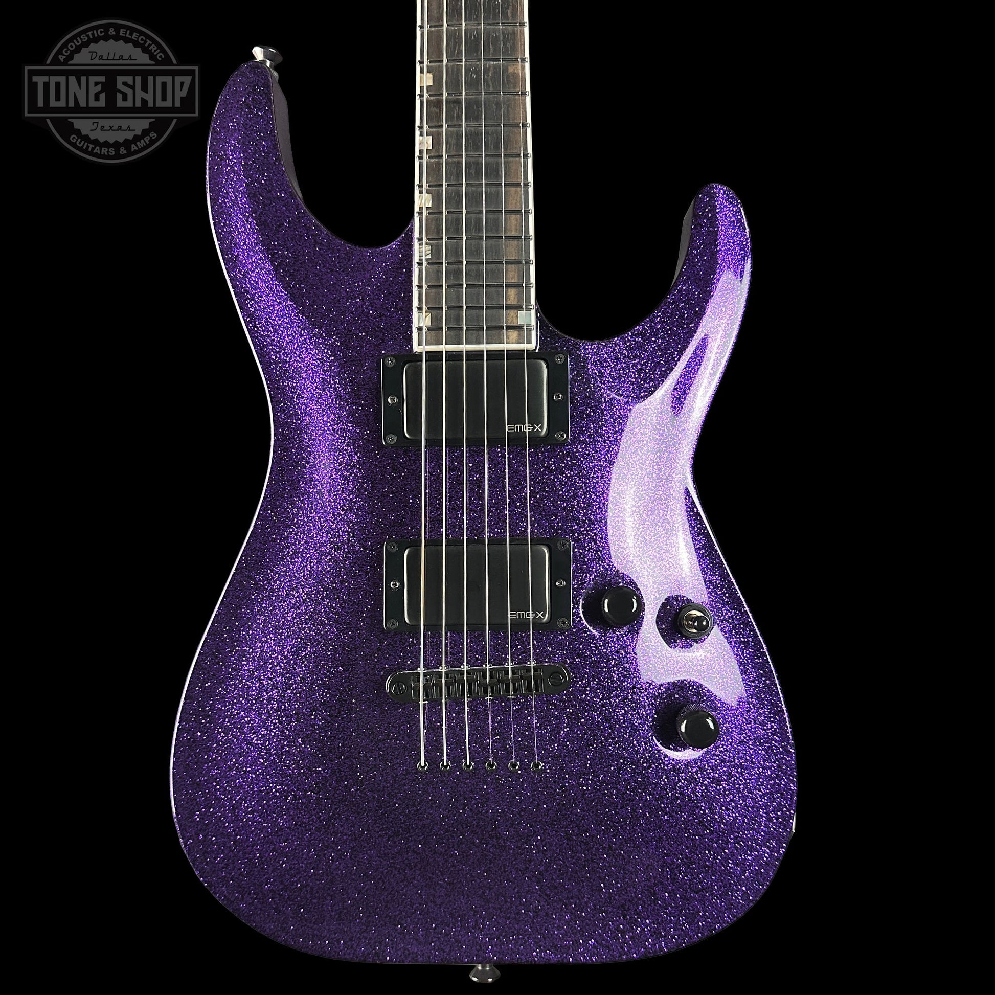 ESP USA Horizon-II Purple Sparkle EMG's w/Case