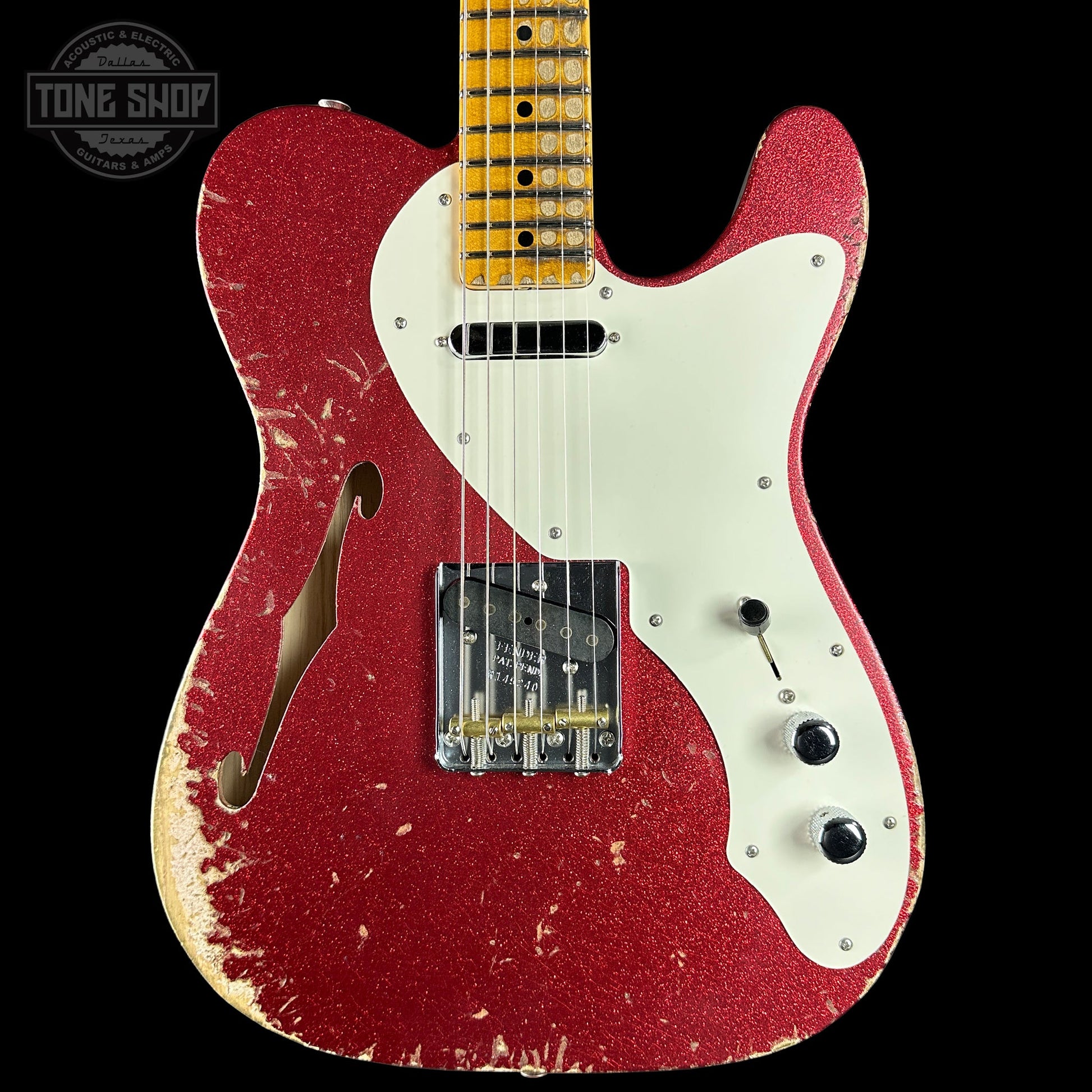 Fender Custom Shop 50s Telecaster Thinline Red Sparkle Heavy Relic w/case R149240