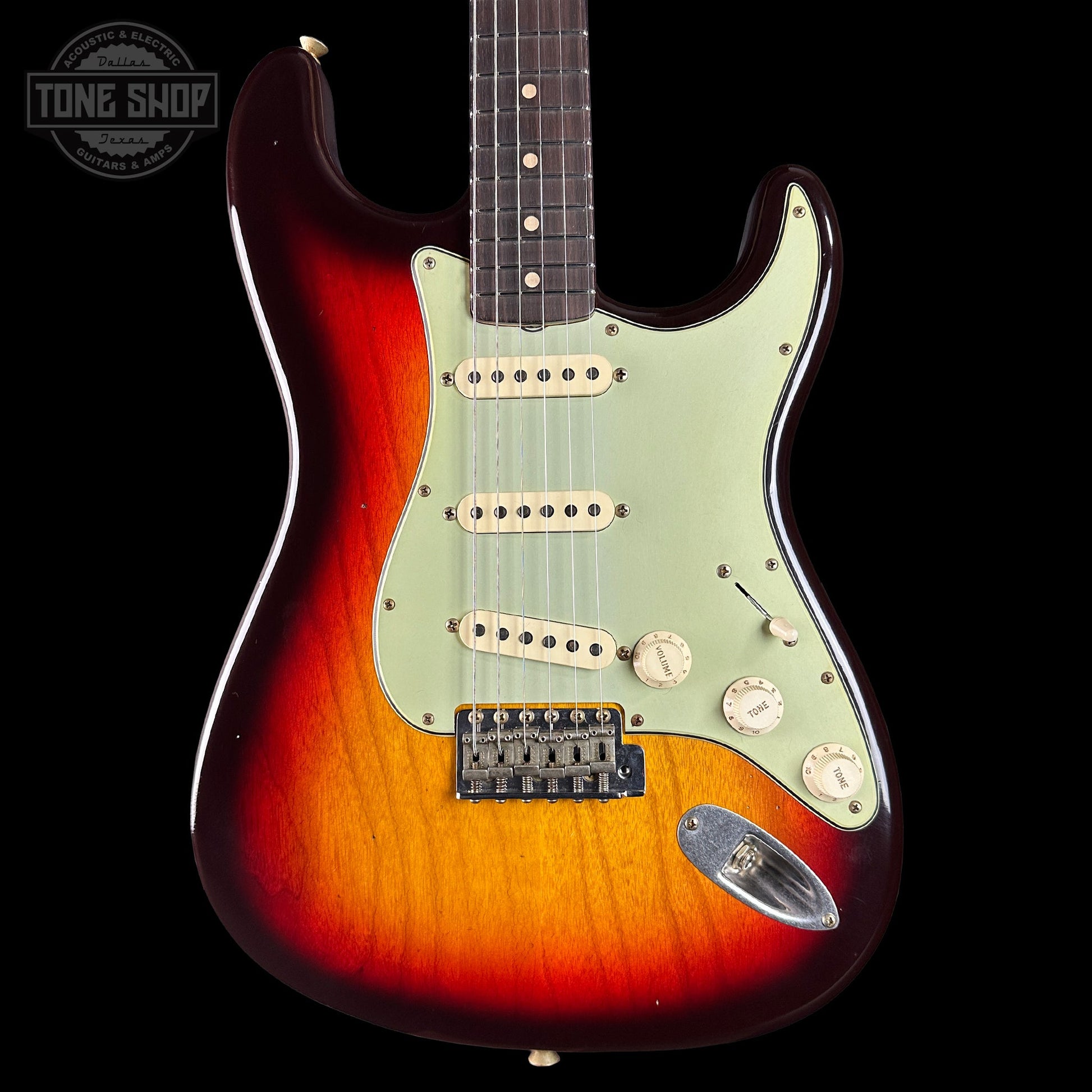 Fender Custom Shop 1963 Stratocaster Journeyman Relic Chocolate 3 Tone Sunburst AAA Maple Neck w/case CZ588787