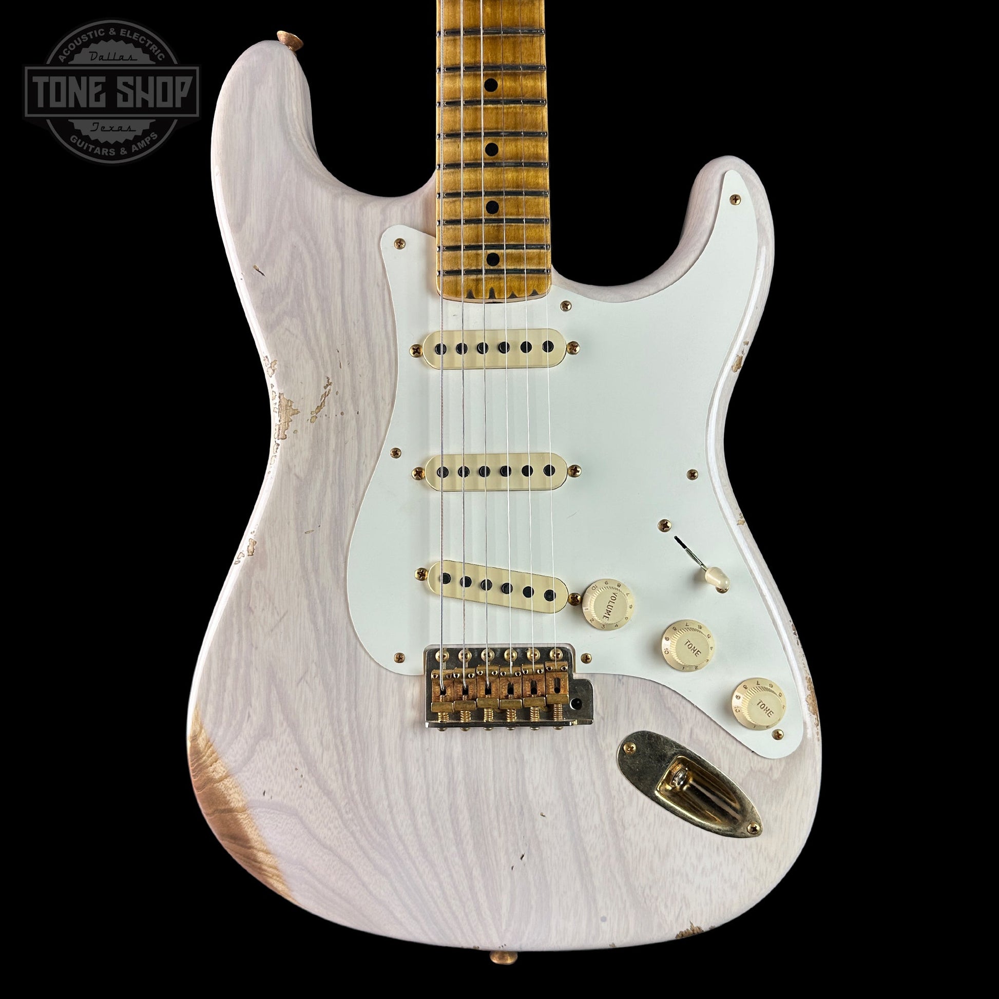 Fender Custom Shop 1957 Stratocaster Relic White Blonde AAA Maple Neck w/case CZ579122