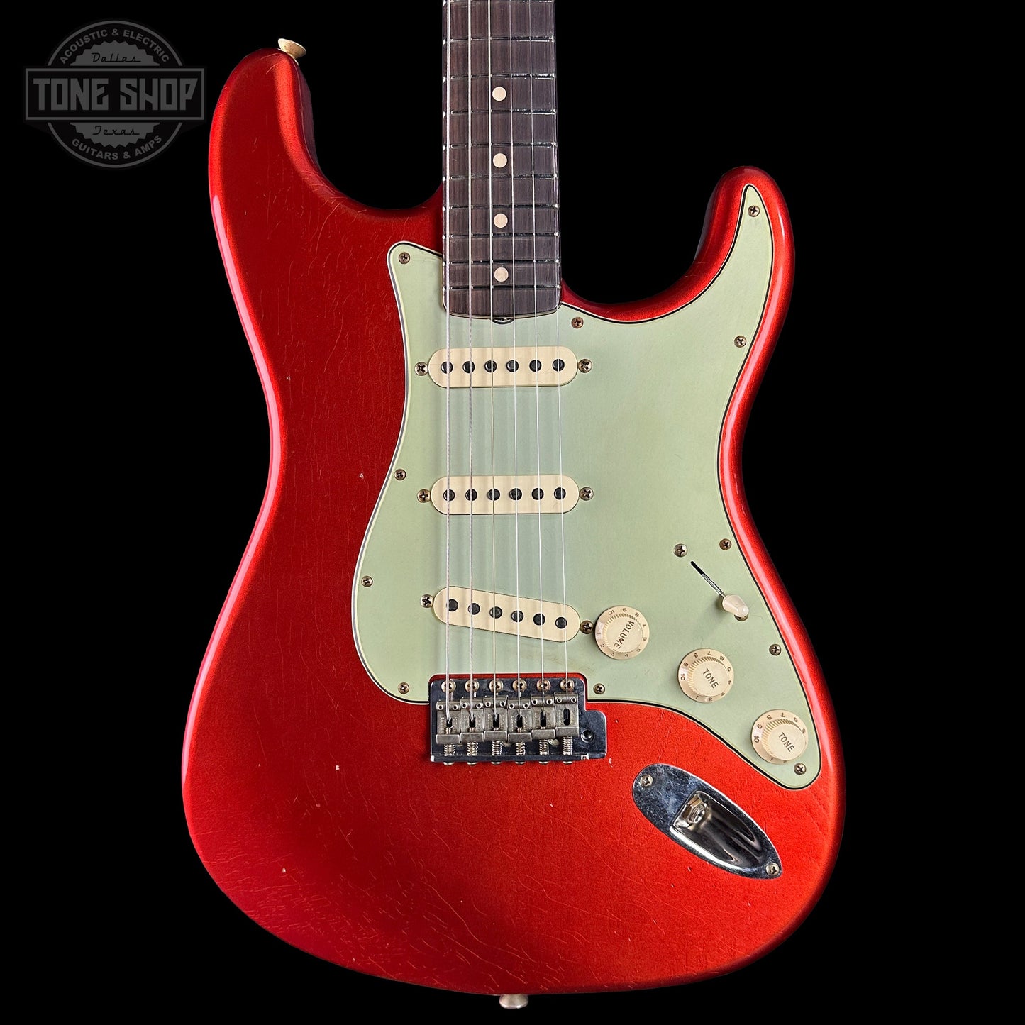 Fender Custom Shop 1963 Stratocaster Journeyman Relic AAA Maple Neck Melon Candy w/case CZ588394
