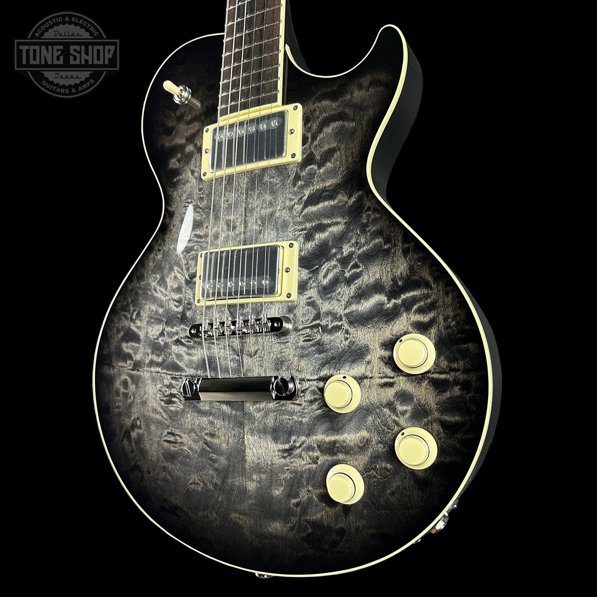 Collings CL City Limits DLX Quilt Top Acid Wash Charcoal Burst w/Case 251664