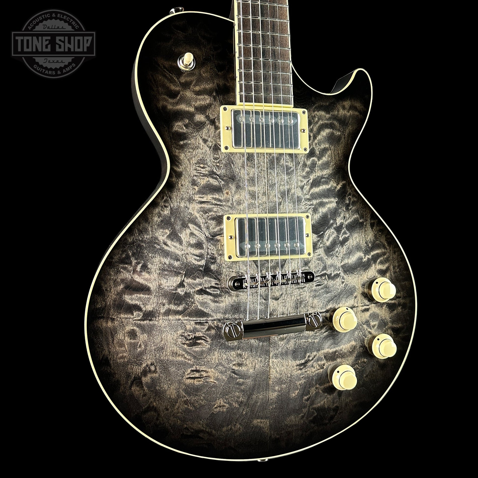 Collings CL City Limits DLX Quilt Top Acid Wash Charcoal Burst w/Case 251664