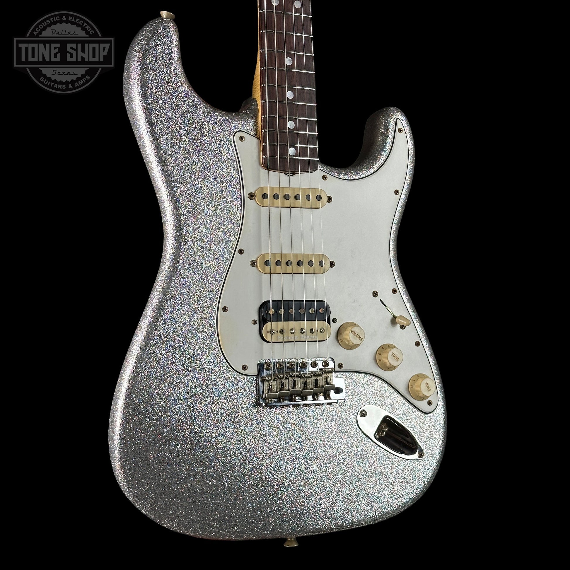 Fender Custom Shop 1969 Stratocaster HSS Journeyman Relic Silver Sparkle w/case CZ588722