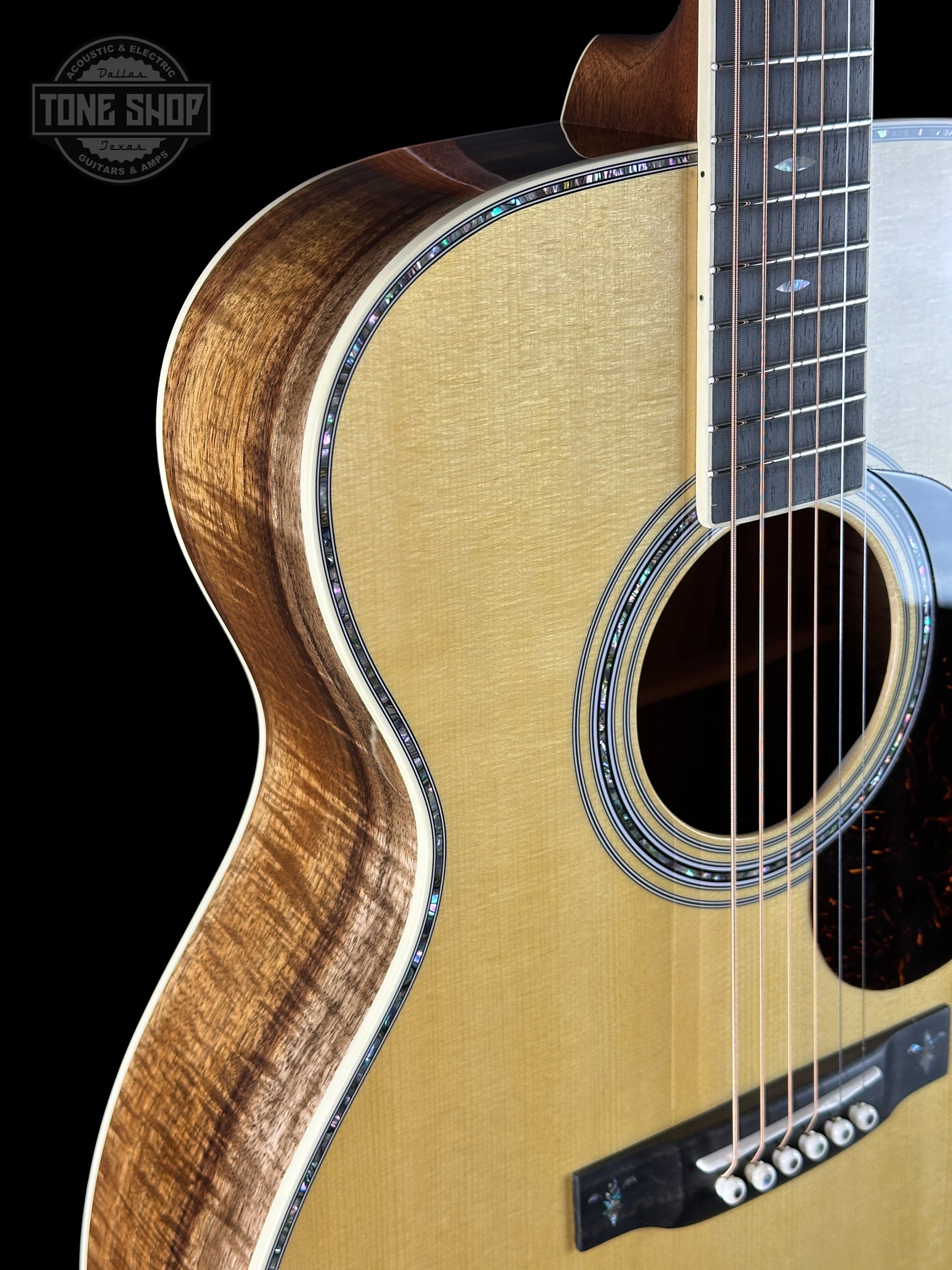Martin Custom Shop OM 41 Style Adirondack / Exceptional Broad Figure Koa w/case 2964097