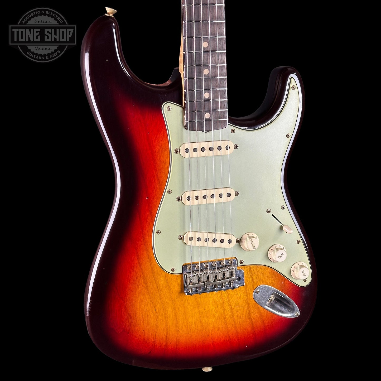 Fender Custom Shop 1963 Stratocaster Journeyman Relic Chocolate 3 Tone Sunburst AAA Maple Neck w/case CZ588787