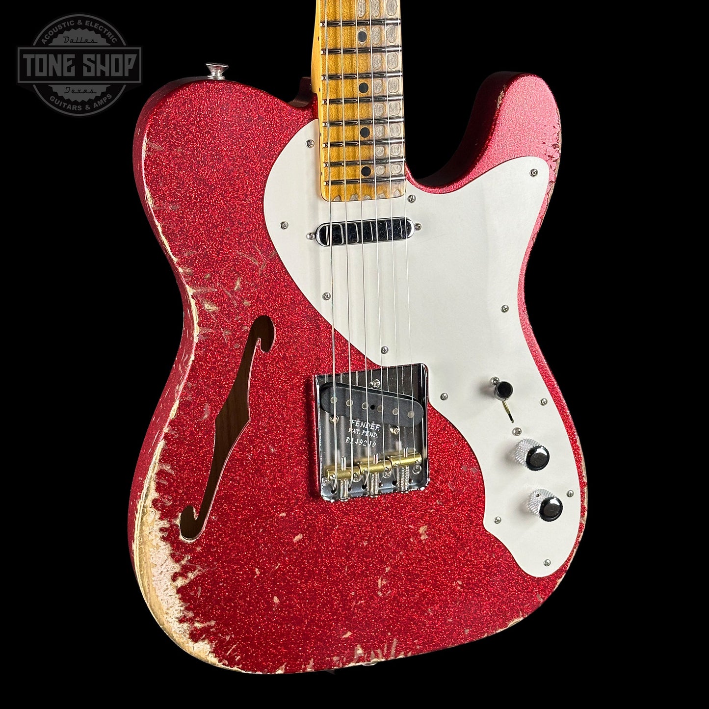 Fender Custom Shop 50s Telecaster Thinline Red Sparkle Heavy Relic w/case R149240