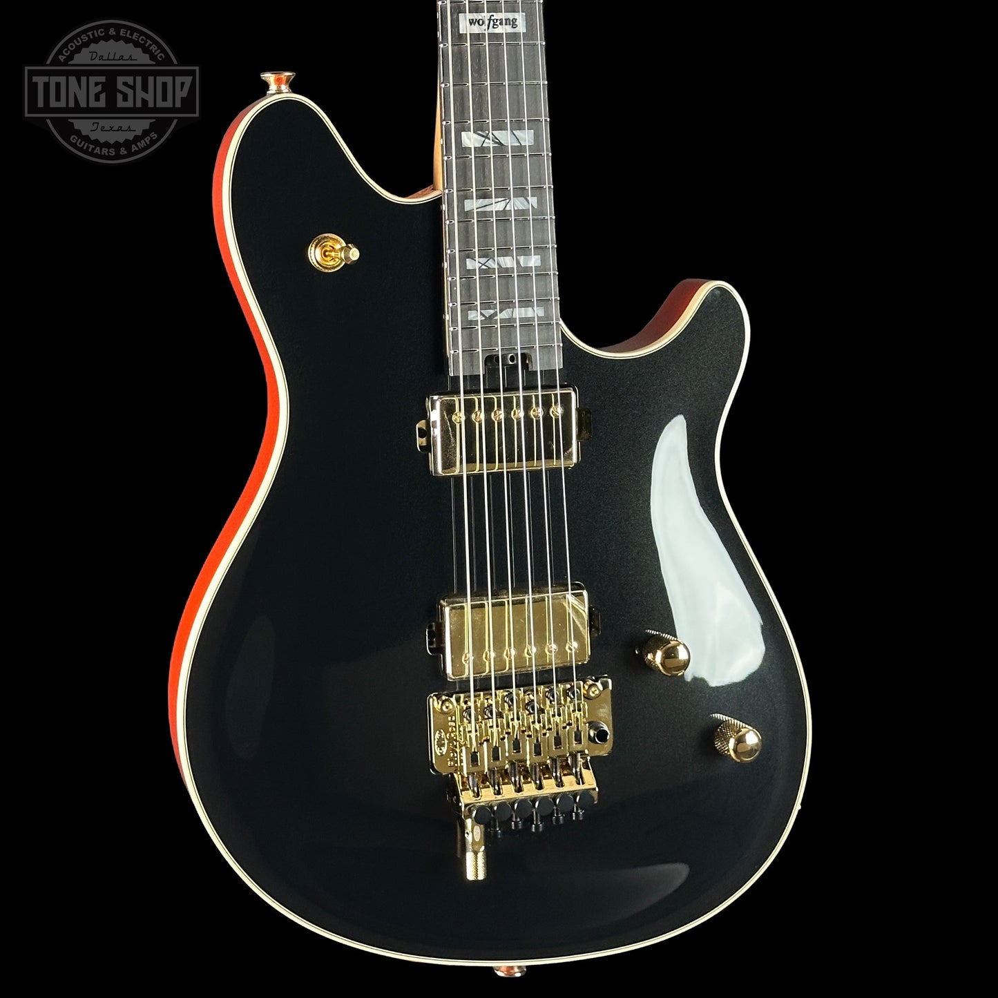 EVH Custom Shop Wolfgang 2H Black Metallic/Candy Tangerine w/case WG17682A