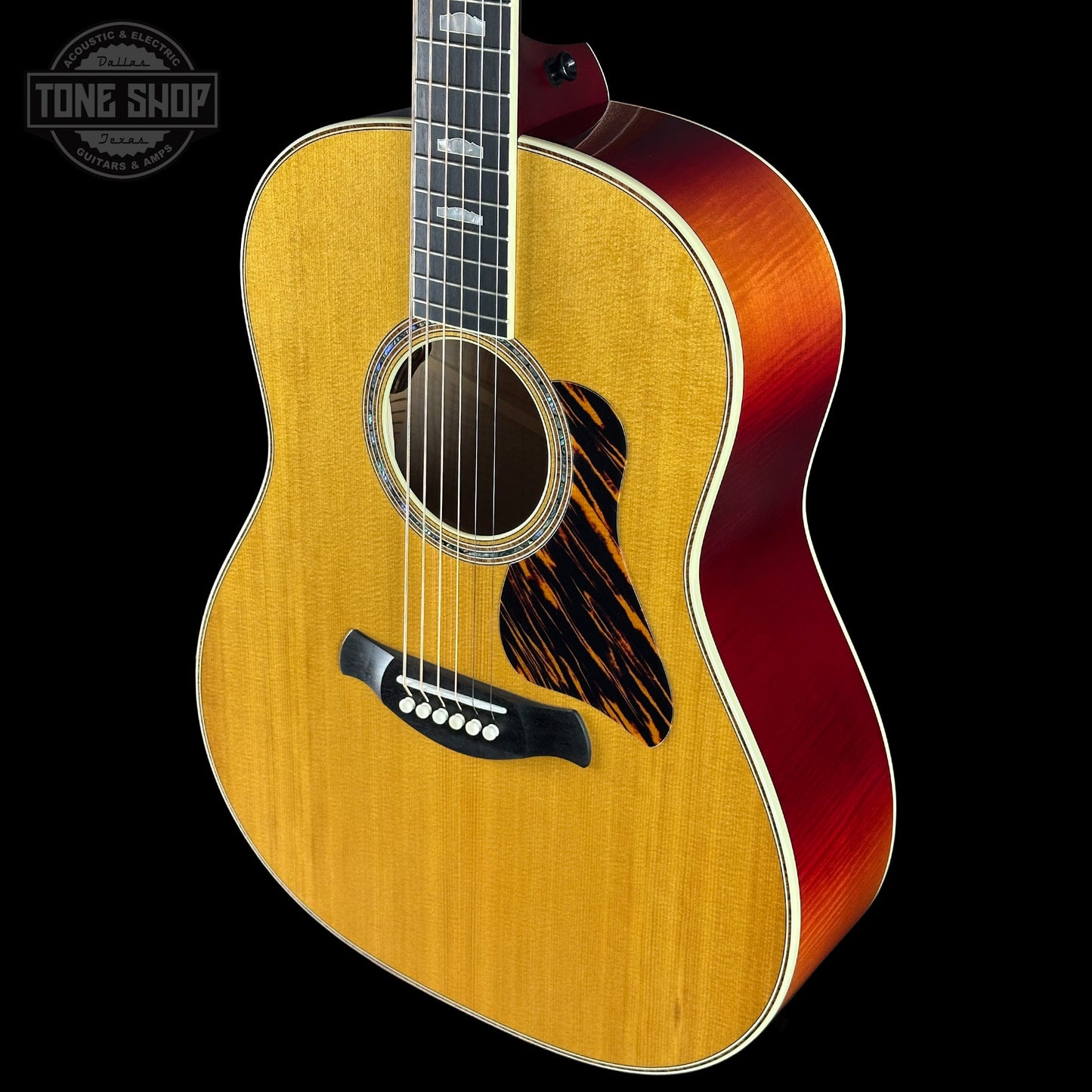 Taylor Custom Gold Label GP Sitka / Big Leaf Maple Cherry Sunburst Back w/case 1210095082