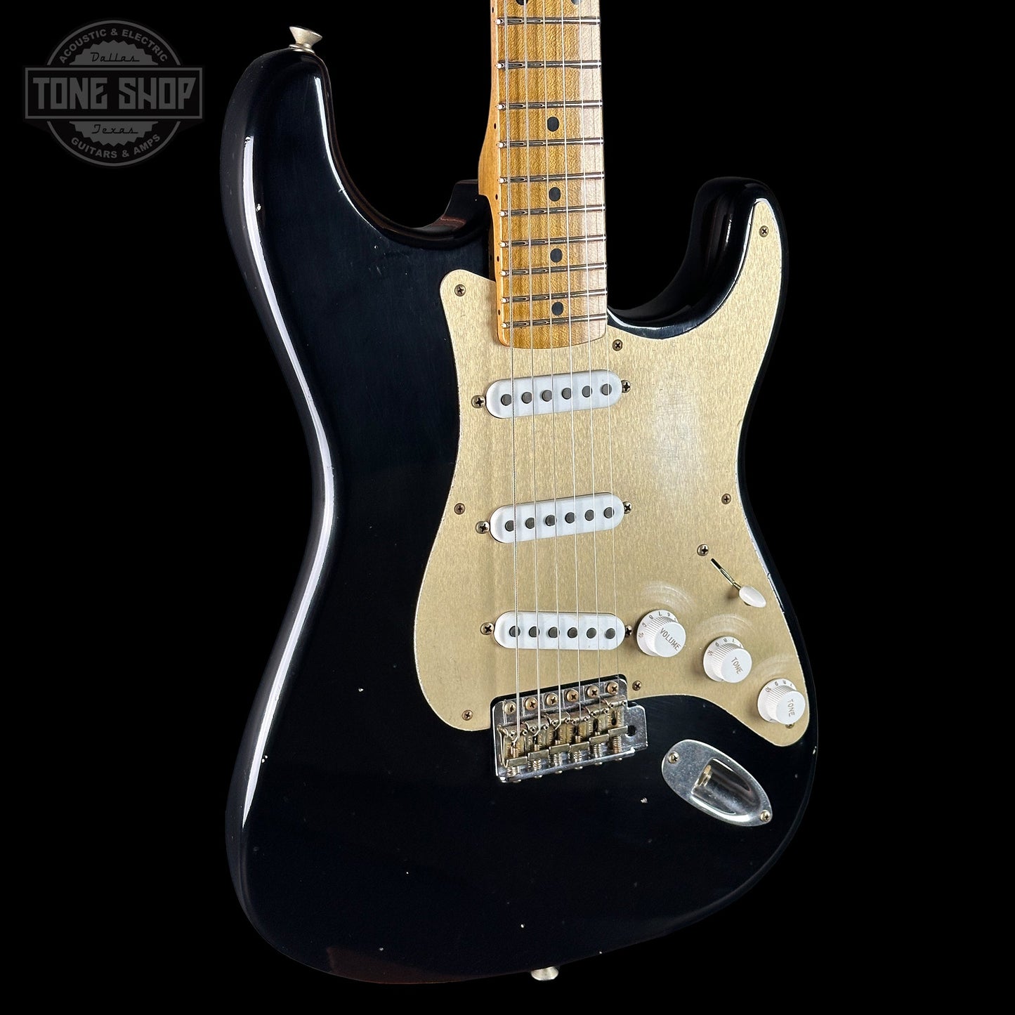 Fender Custom Shop Limited Edition Roasted '54 Strat Journeyman Relic Aged Black w/case