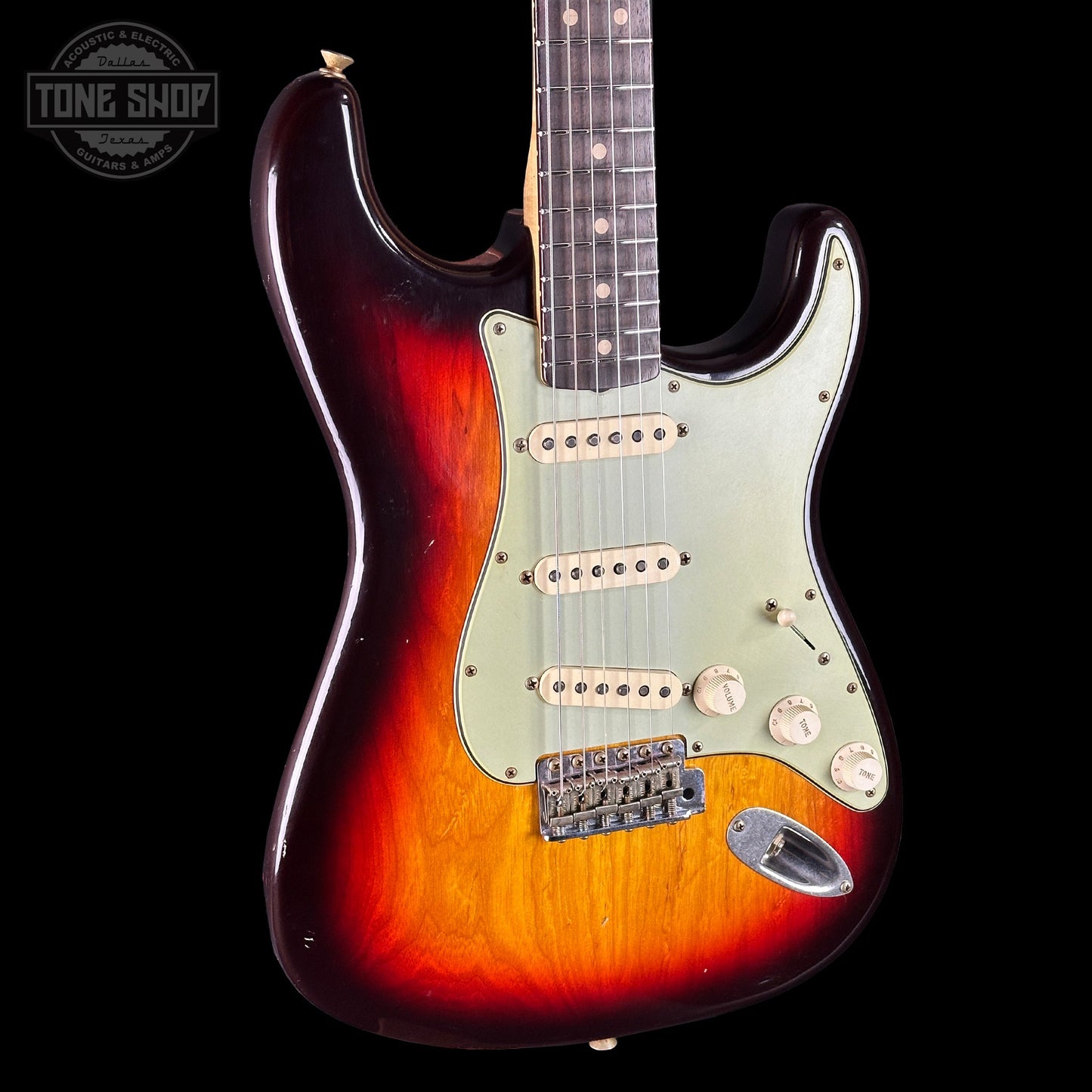 Fender Custom Shop 1963 Stratocaster Journeyman Relic Chocolate 3 Tone Sunburst AAA Maple Neck w/case CZ587631