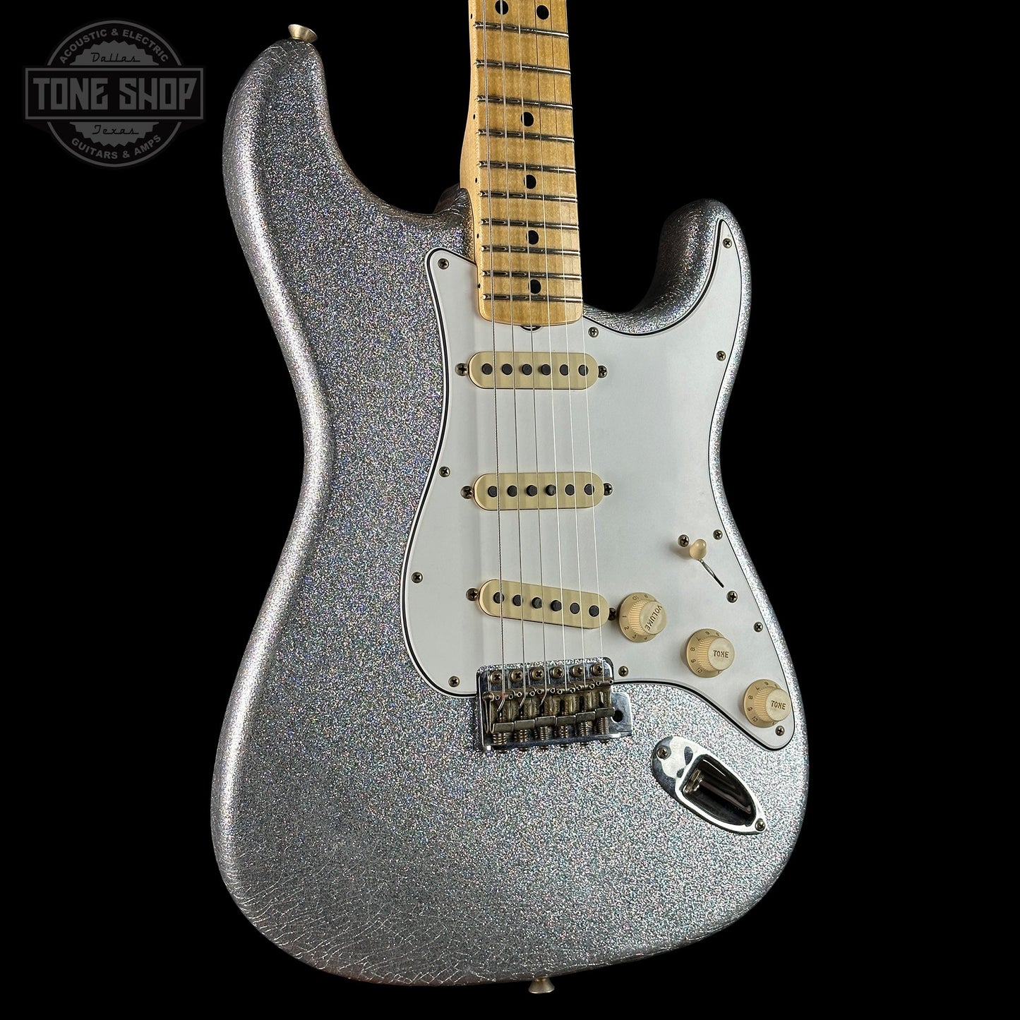 Fender Custom Shop 1969 Stratocaster Journeyman Relic Silver Sparkle w/case